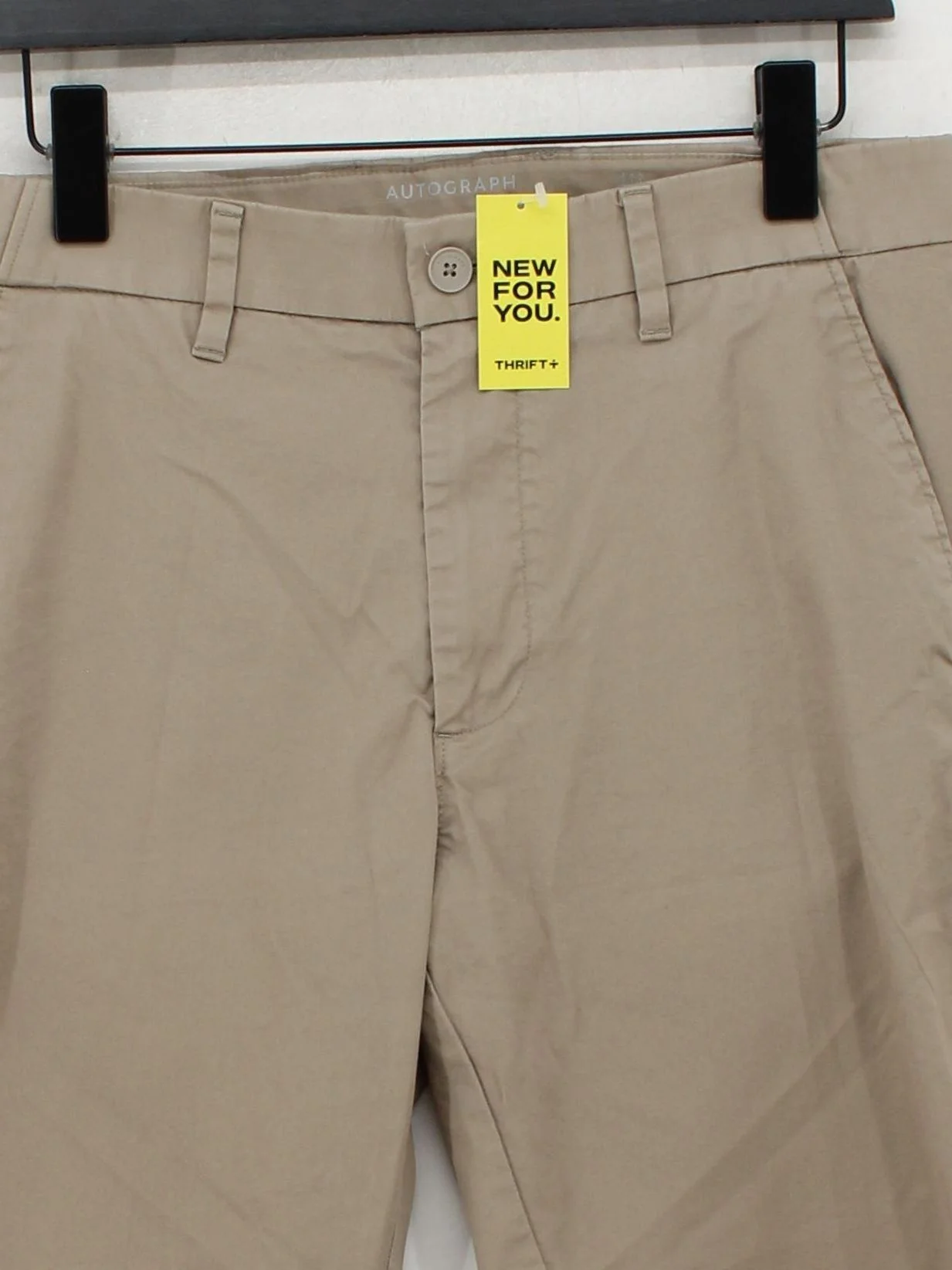 Autograph Men's Trousers W 32 in Tan Cotton with Elastane, Polyester Chino - Image 3
