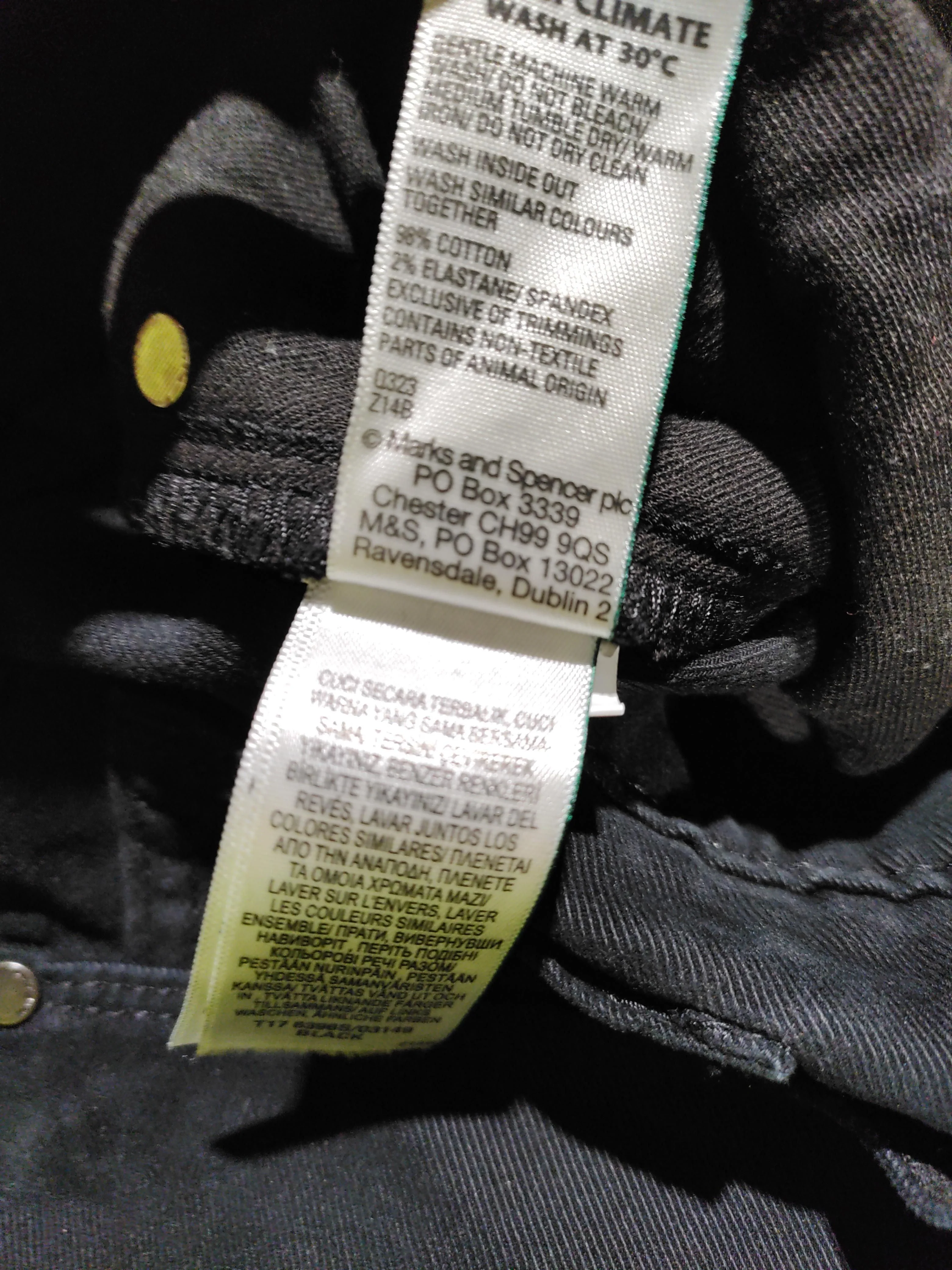 Autograph Men's Trousers W 34 in Black Cotton with Elastane Chino - Image 6