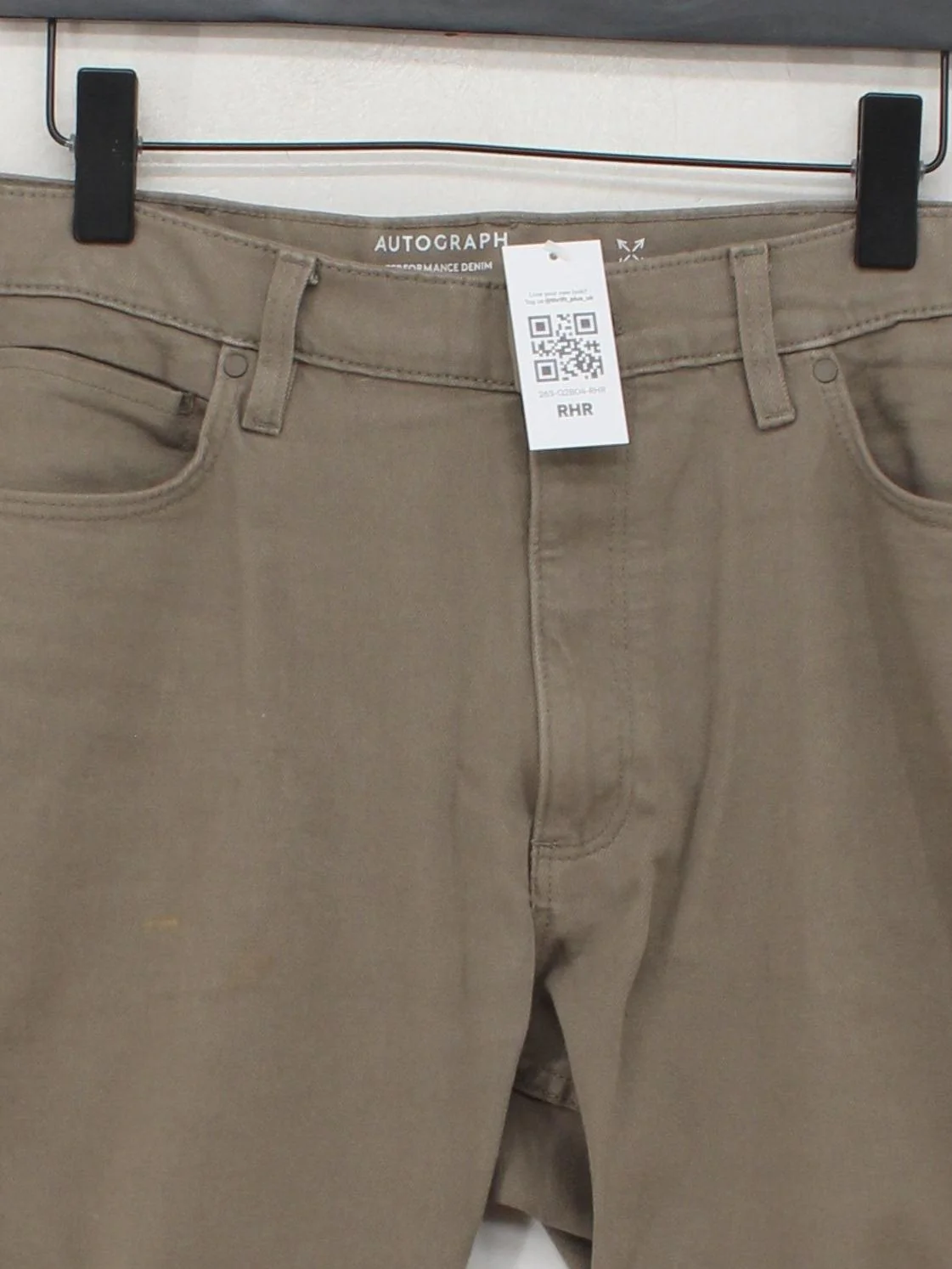 Autograph Men's Trousers W 36 in Tan Cotton with Elastane, Spandex Tapered Chino - Image 3