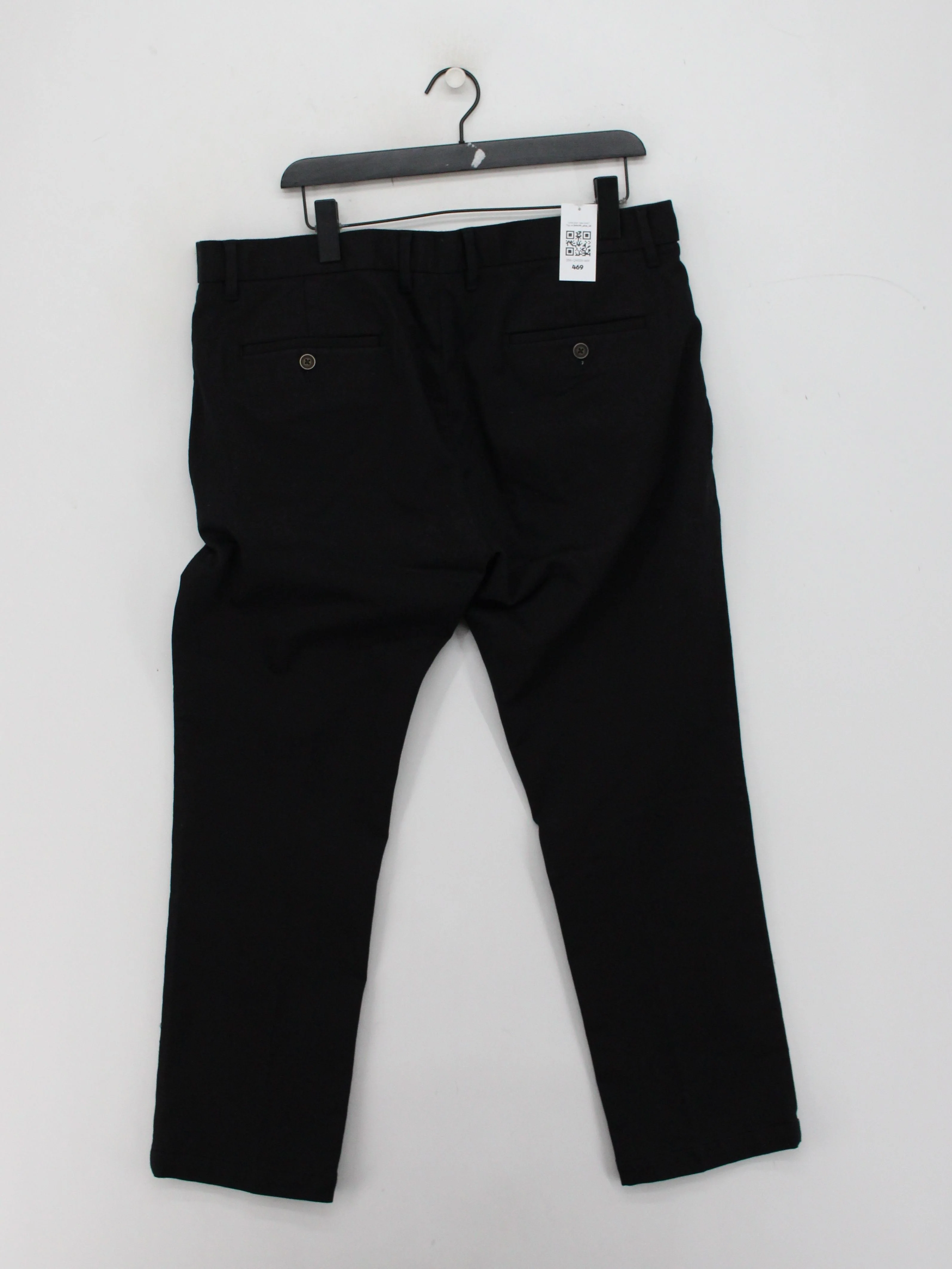 Autograph Men's Trousers W 38 in Black Cotton with Elastane Straight Chino - Image 2