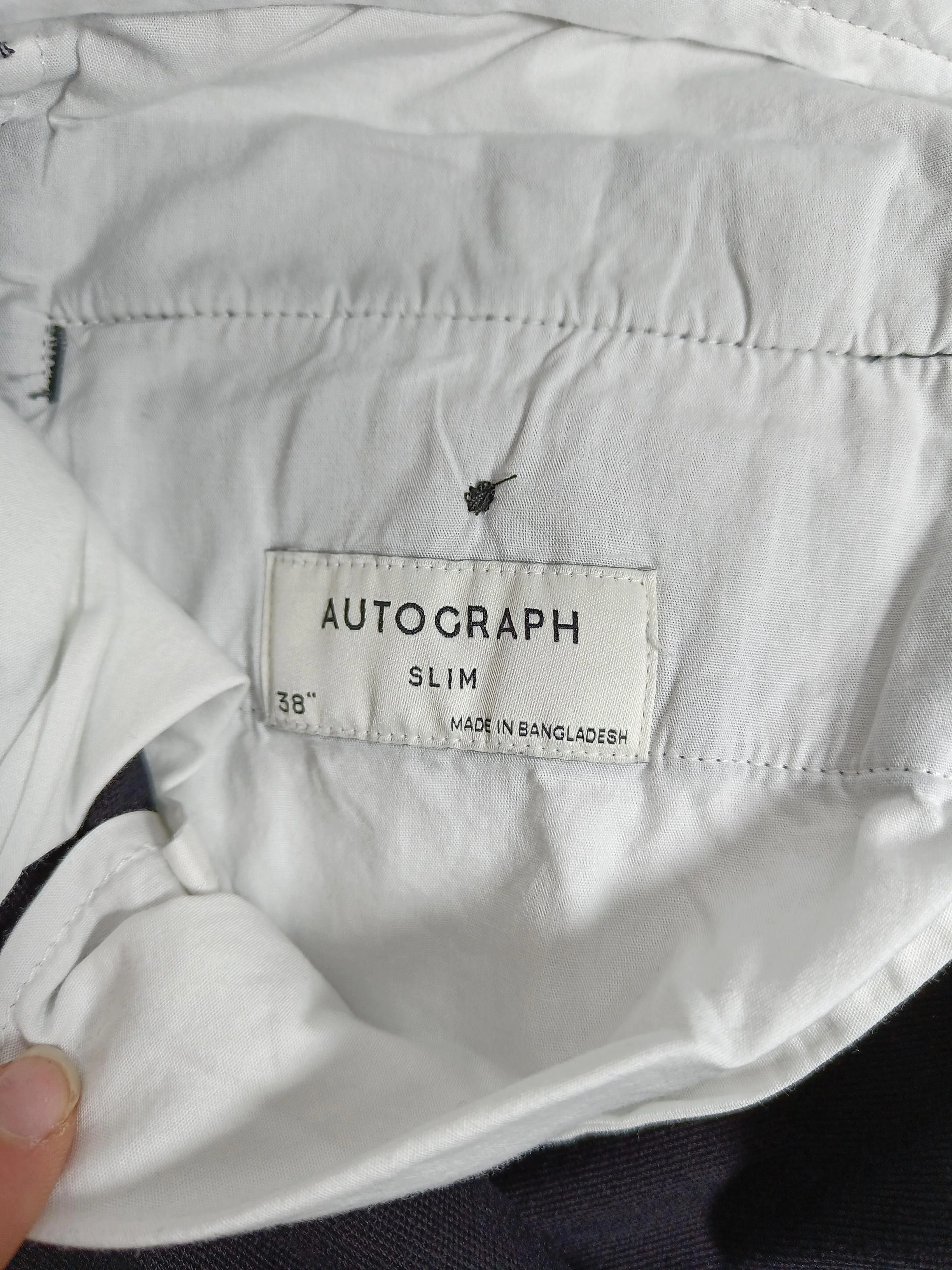 Autograph Men's Trousers W 38 in Black Cotton with Elastane Straight Chino - Image 5