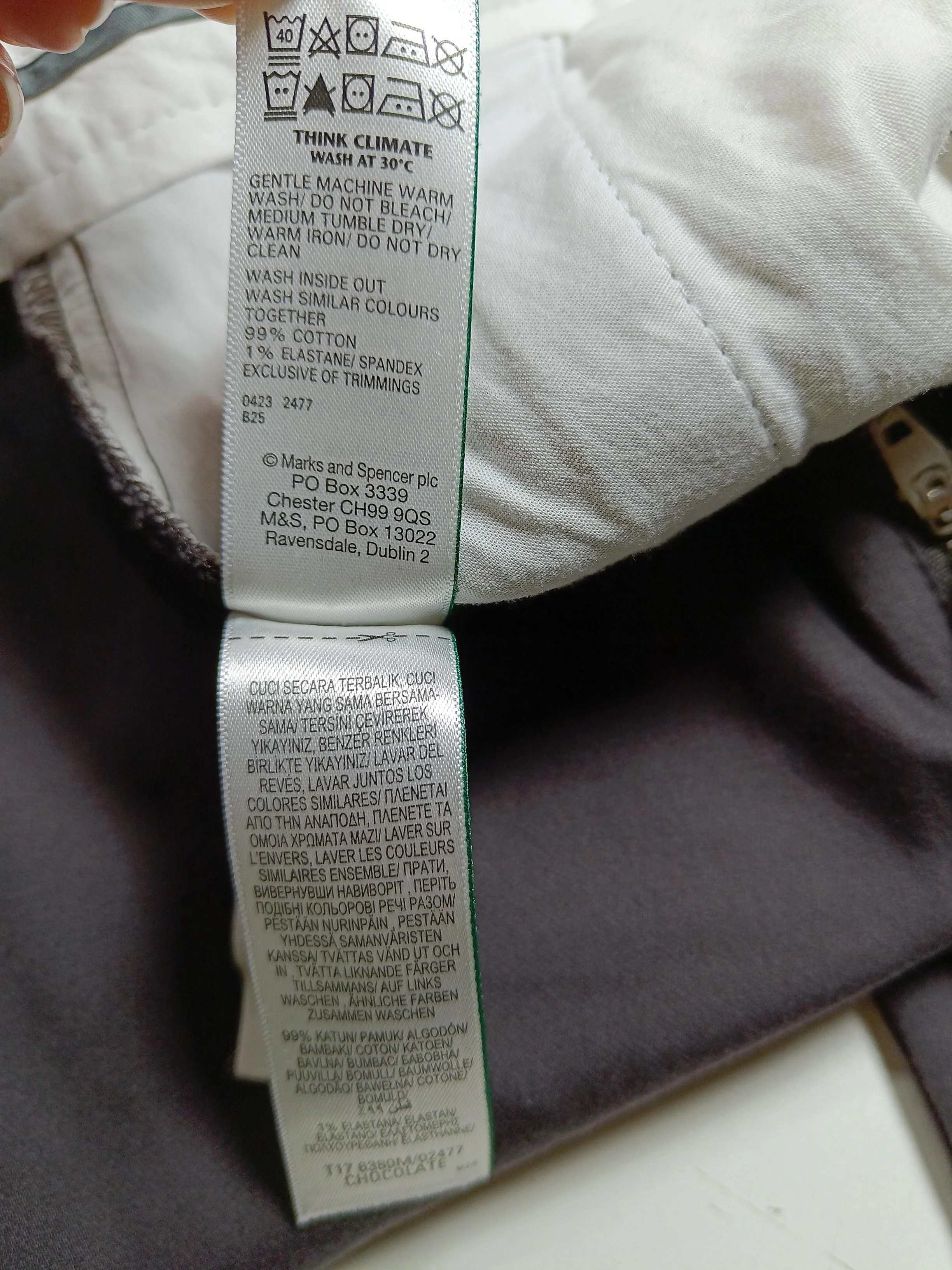 Autograph Men's Trousers W 38 in Brown Cotton with Elastane Straight Chino - Image 6