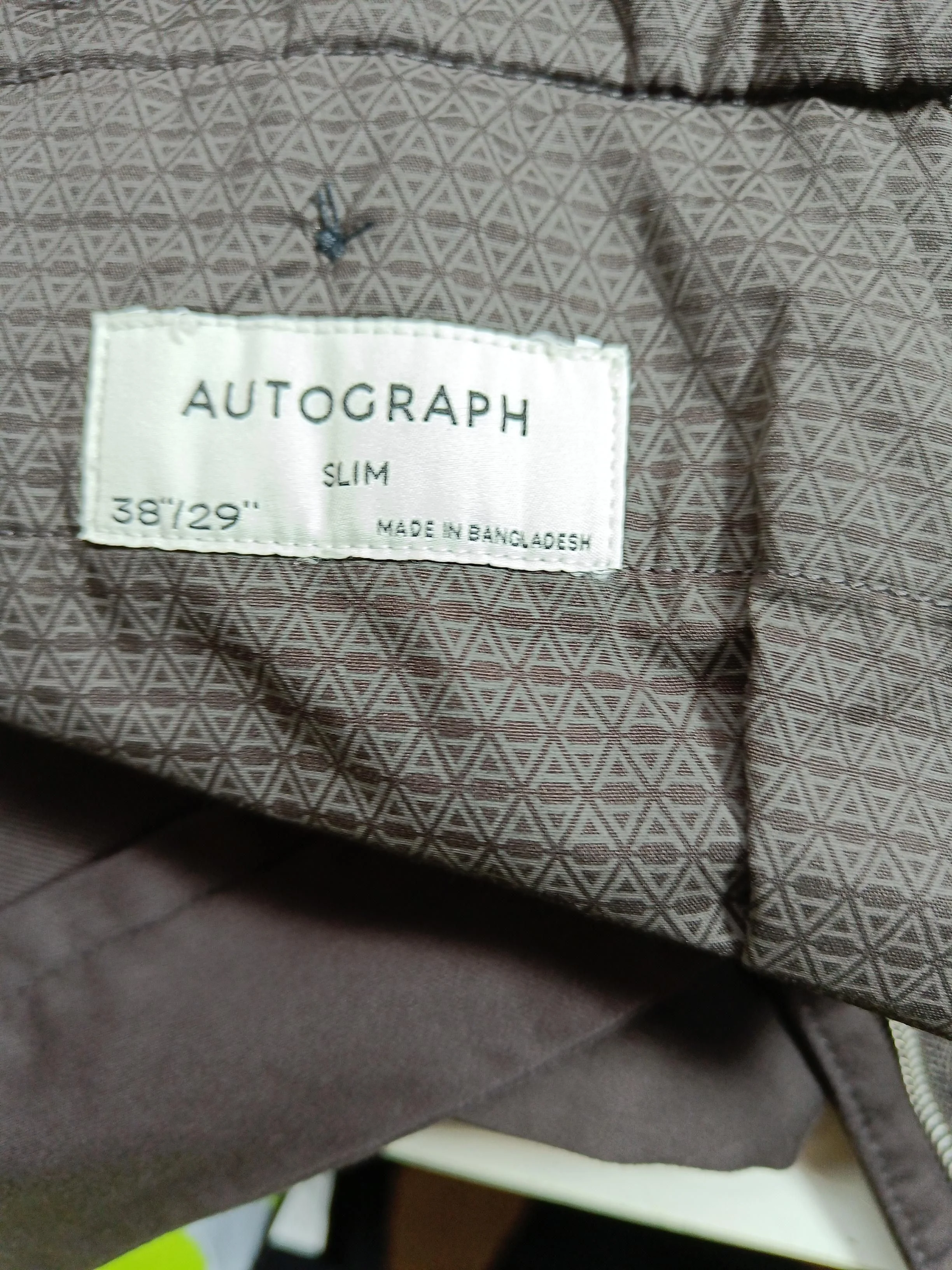 Autograph Men's Trousers W 38 in Brown Cotton with Polyester, Elastane Chino - Image 5
