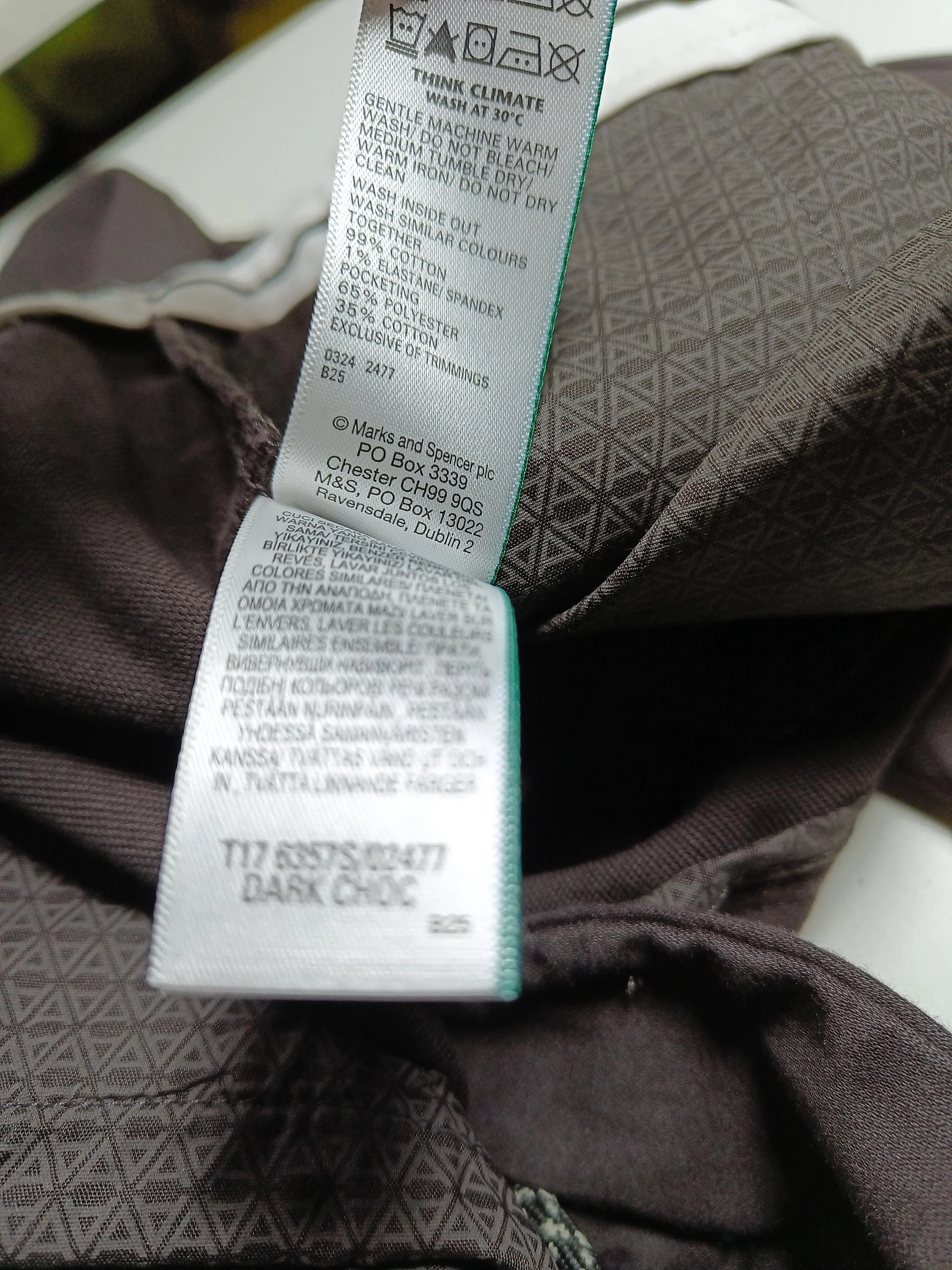 Autograph Men's Trousers W 38 in Brown Cotton with Polyester, Elastane Chino - Image 6