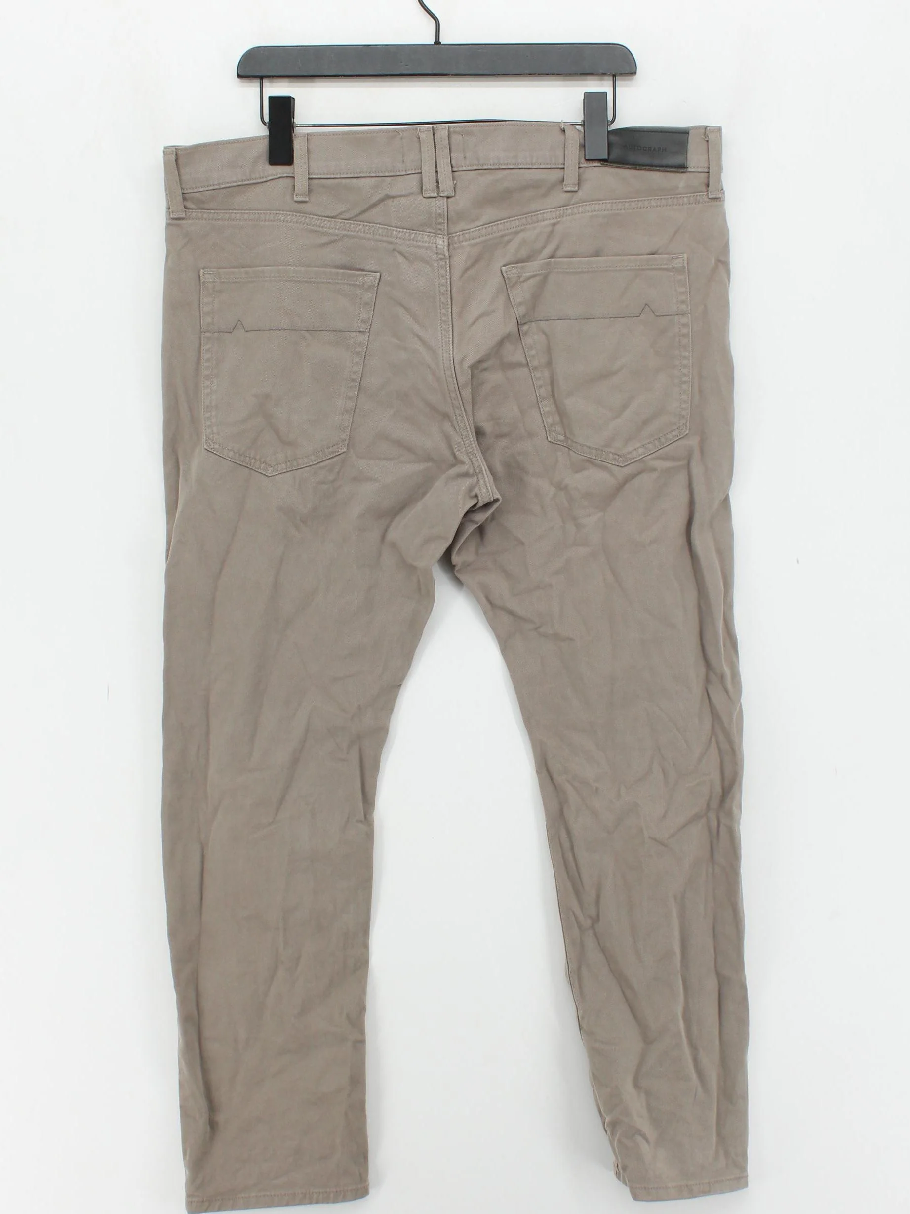 Autograph Men's Trousers W 38 in; L 29 in Tan Cotton with Elastane Tapered Chino - Image 2