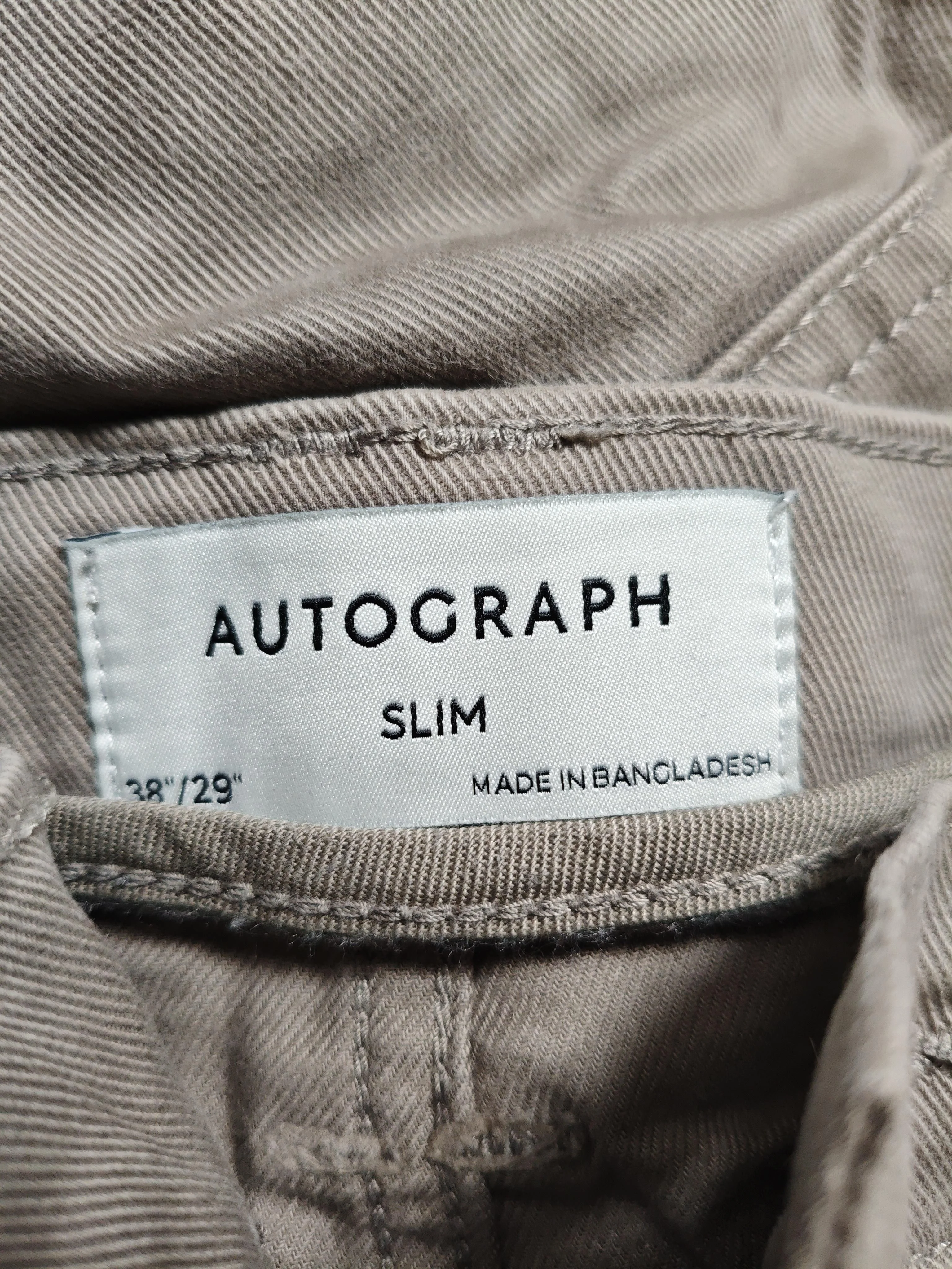 Autograph Men's Trousers W 38 in; L 29 in Tan Cotton with Elastane Tapered Chino - Image 5