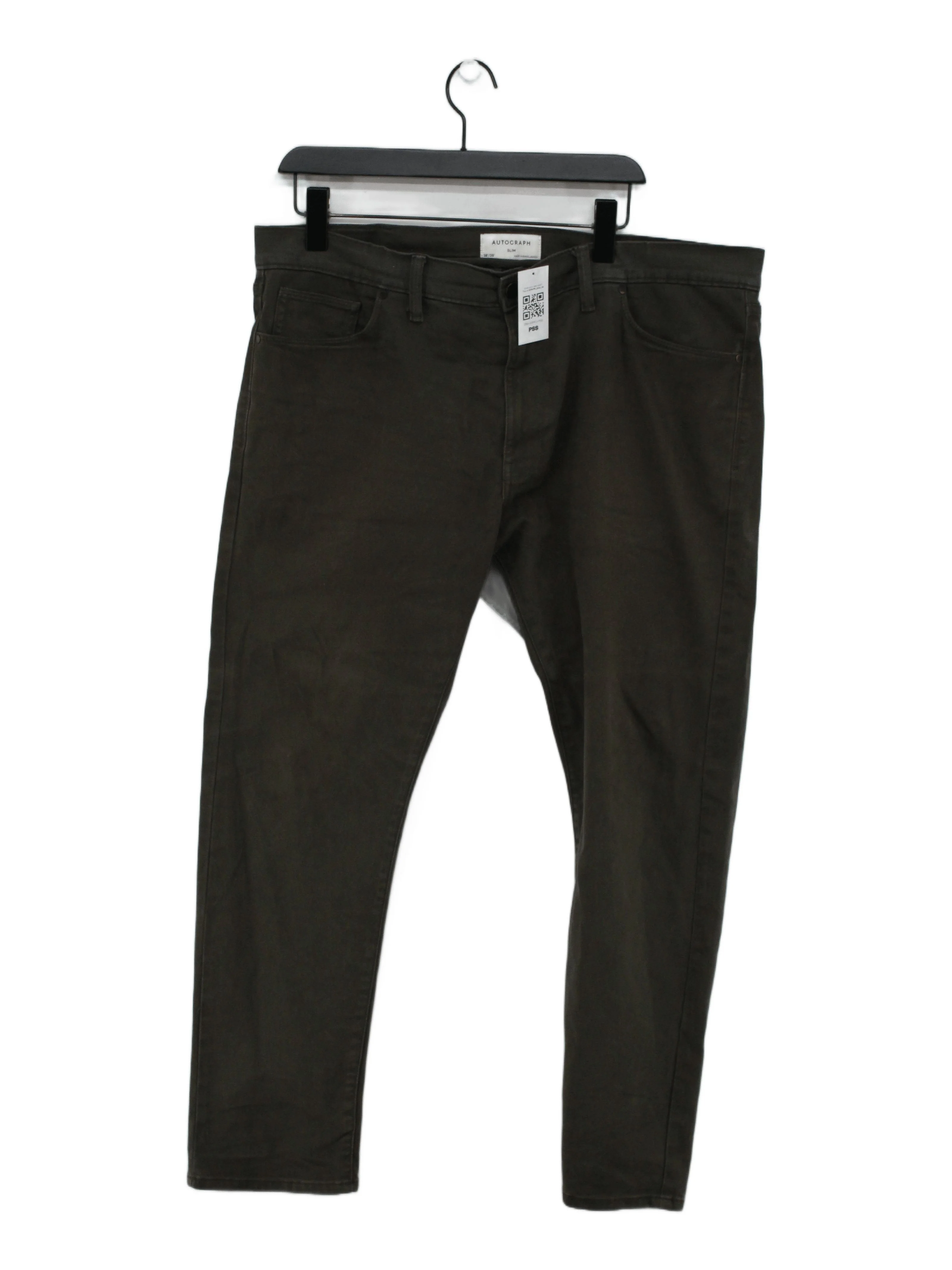 Autograph Men's Trousers XL Green 100% Cotton Tapered Chino