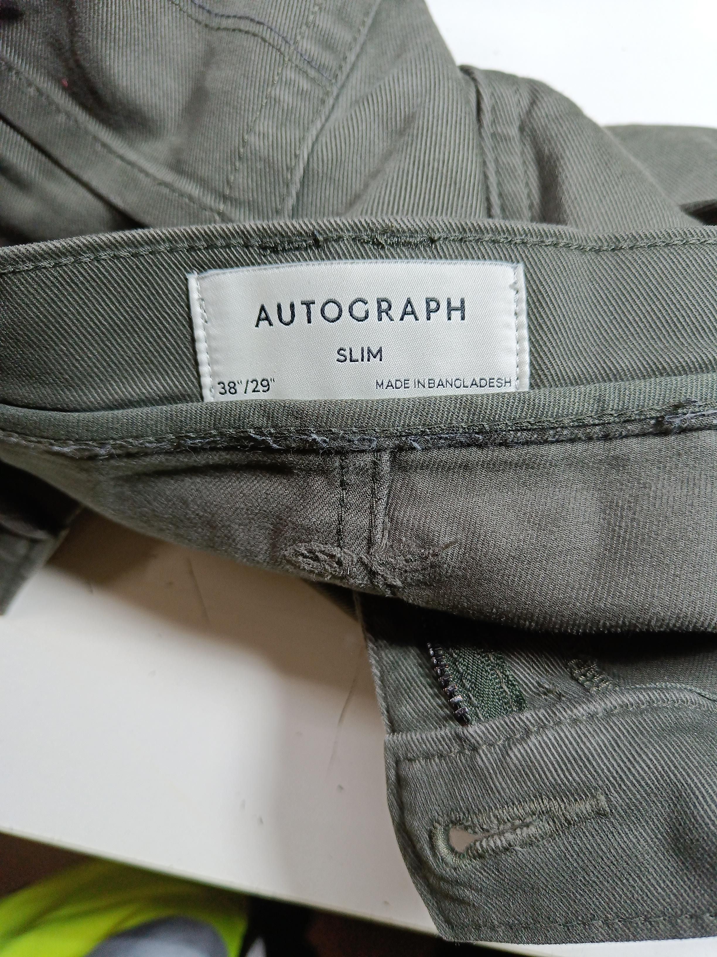 Autograph Men's Trousers XL Green 100% Cotton Tapered Chino - Image 5