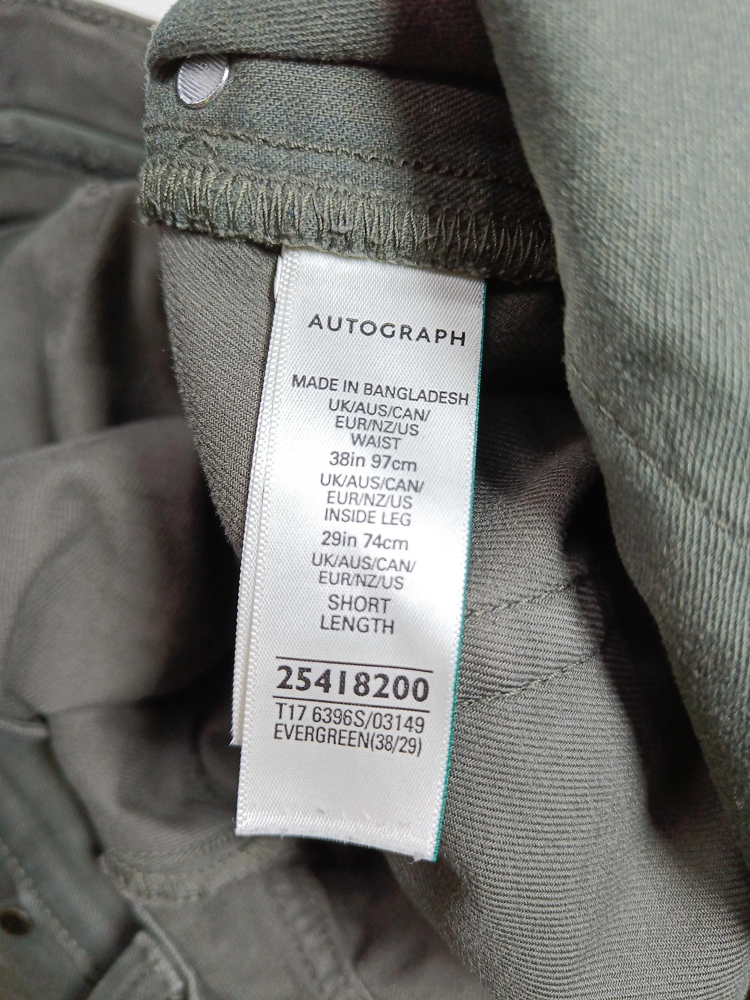 Autograph Men's Trousers XL Green 100% Cotton Tapered Chino - Image 6
