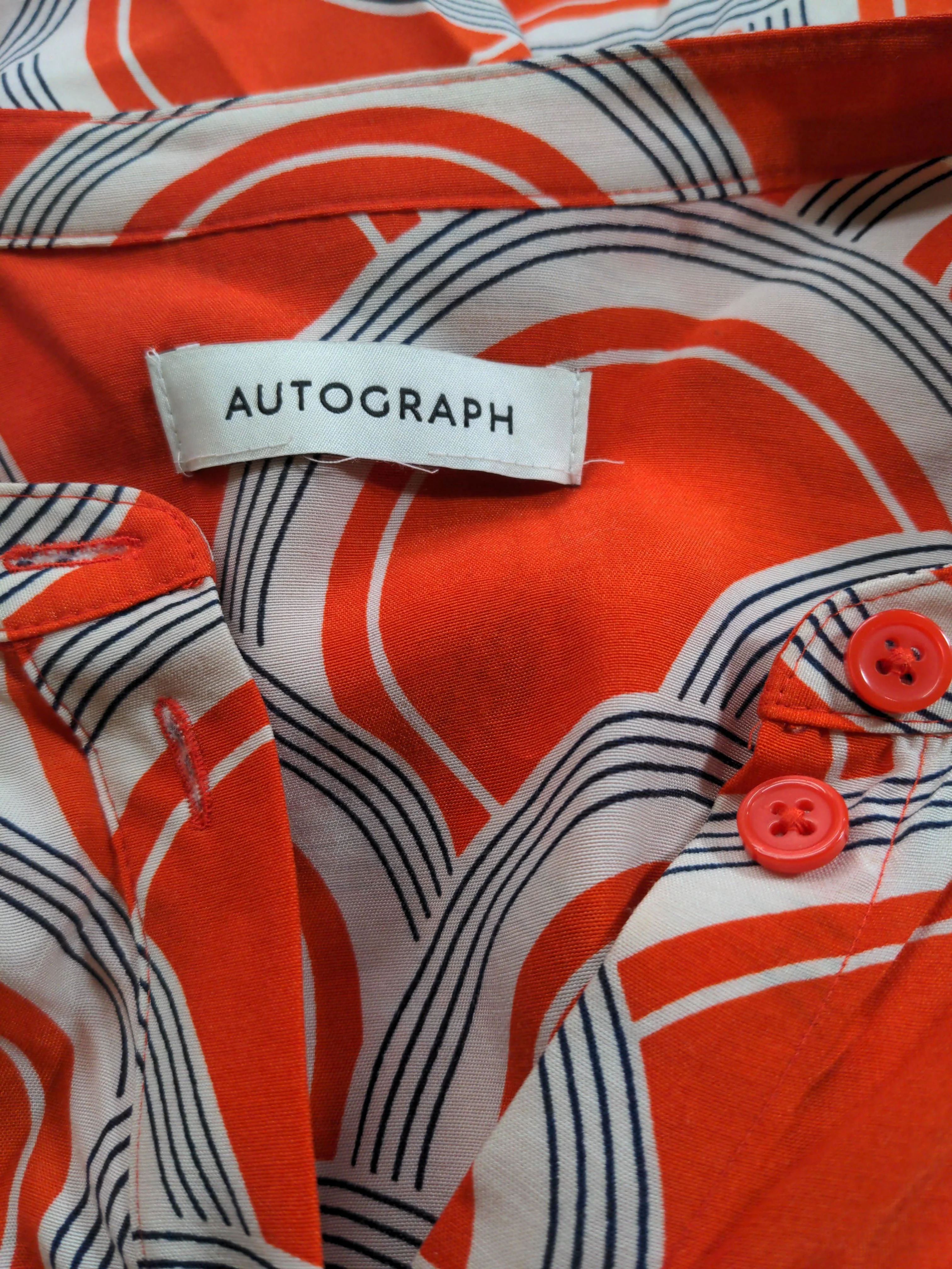 Autograph Shirt Midi Dress UK24 in Orange - Image 5
