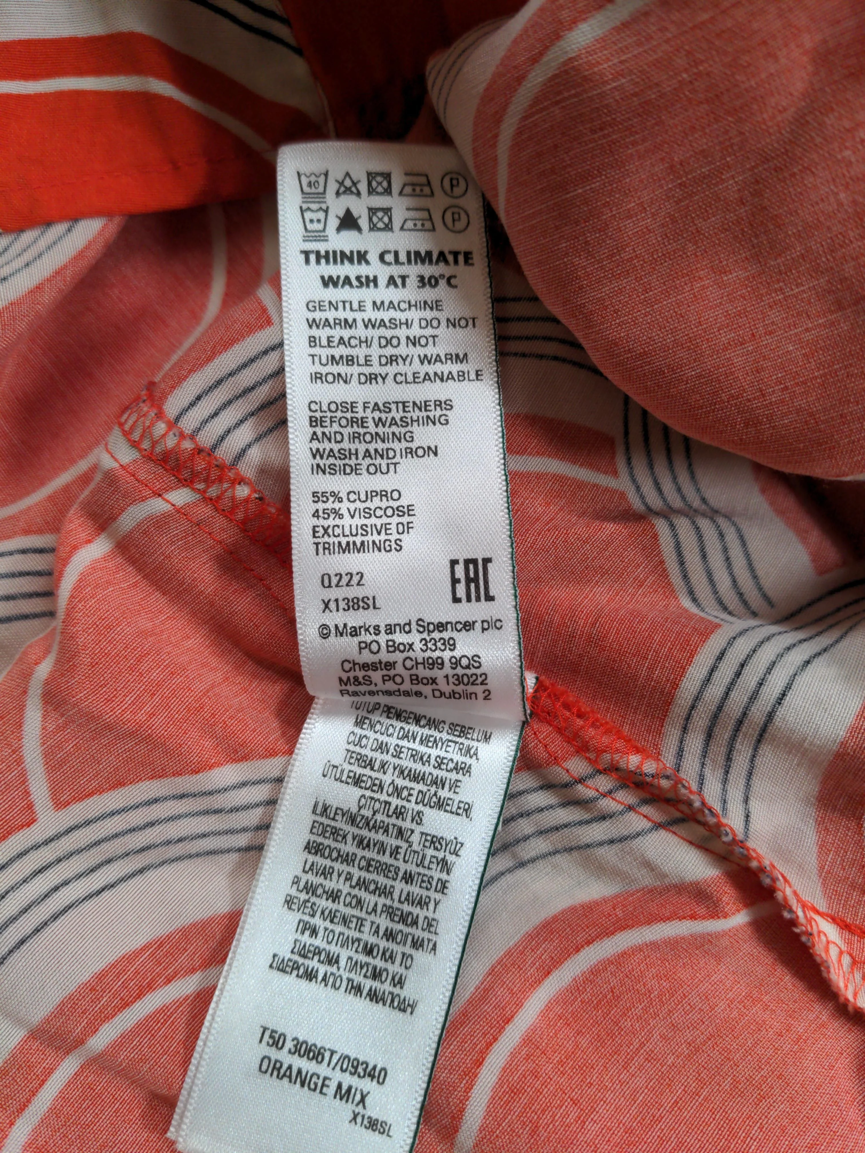 Autograph Shirt Midi Dress UK24 in Orange - Image 6