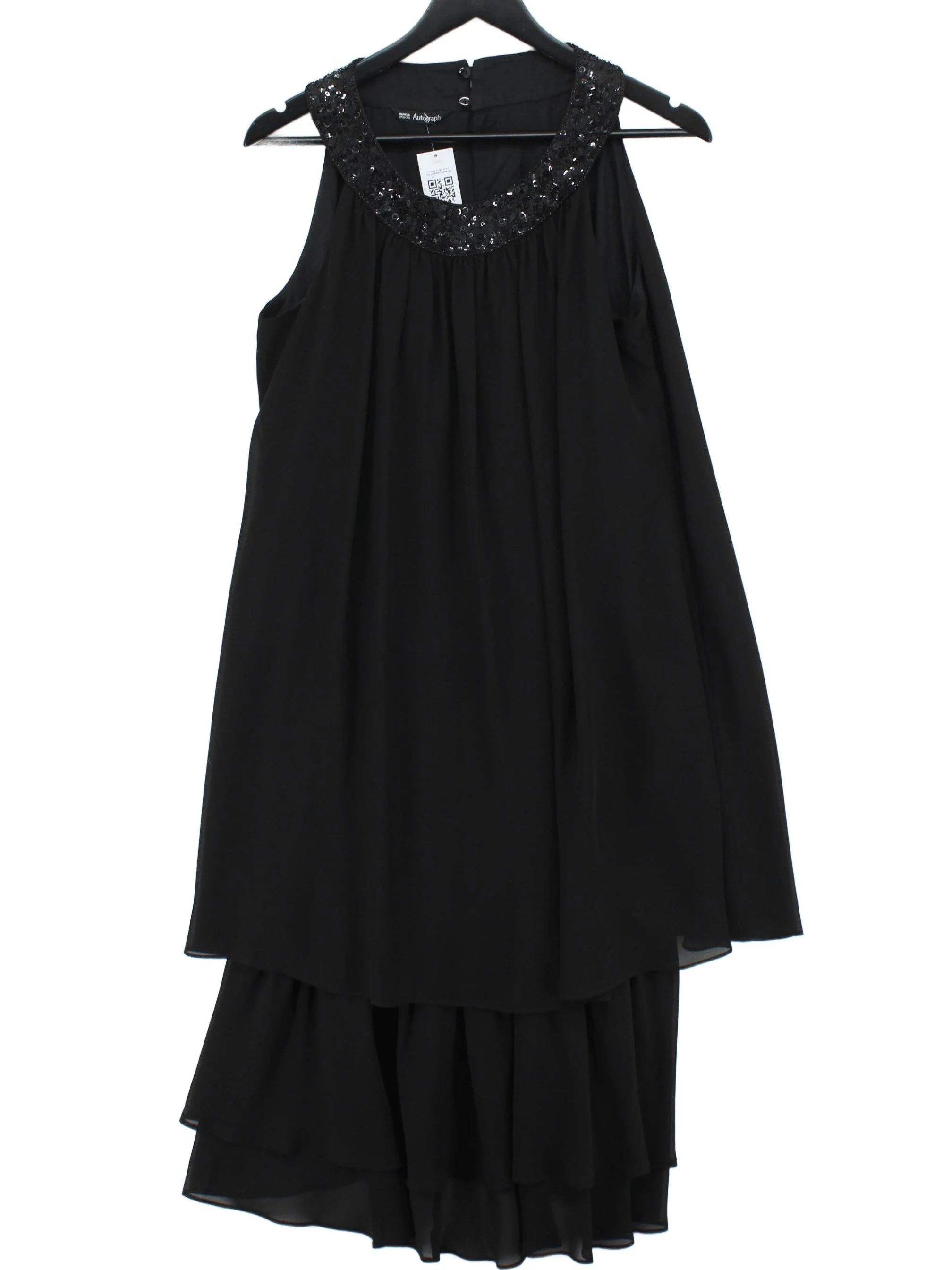 Autograph Tank Midi Dress UK10 in Black