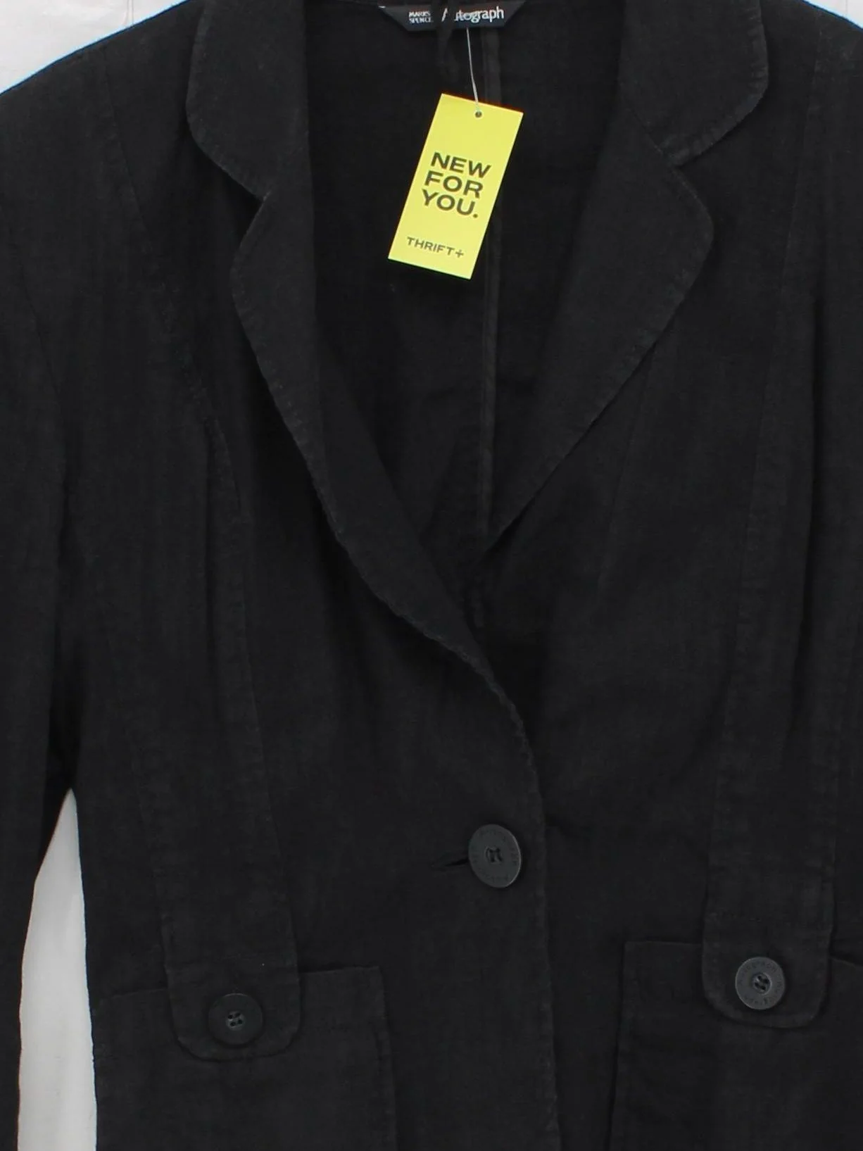 Autograph Women's Blazer UK 12 Black Linen - Image 3