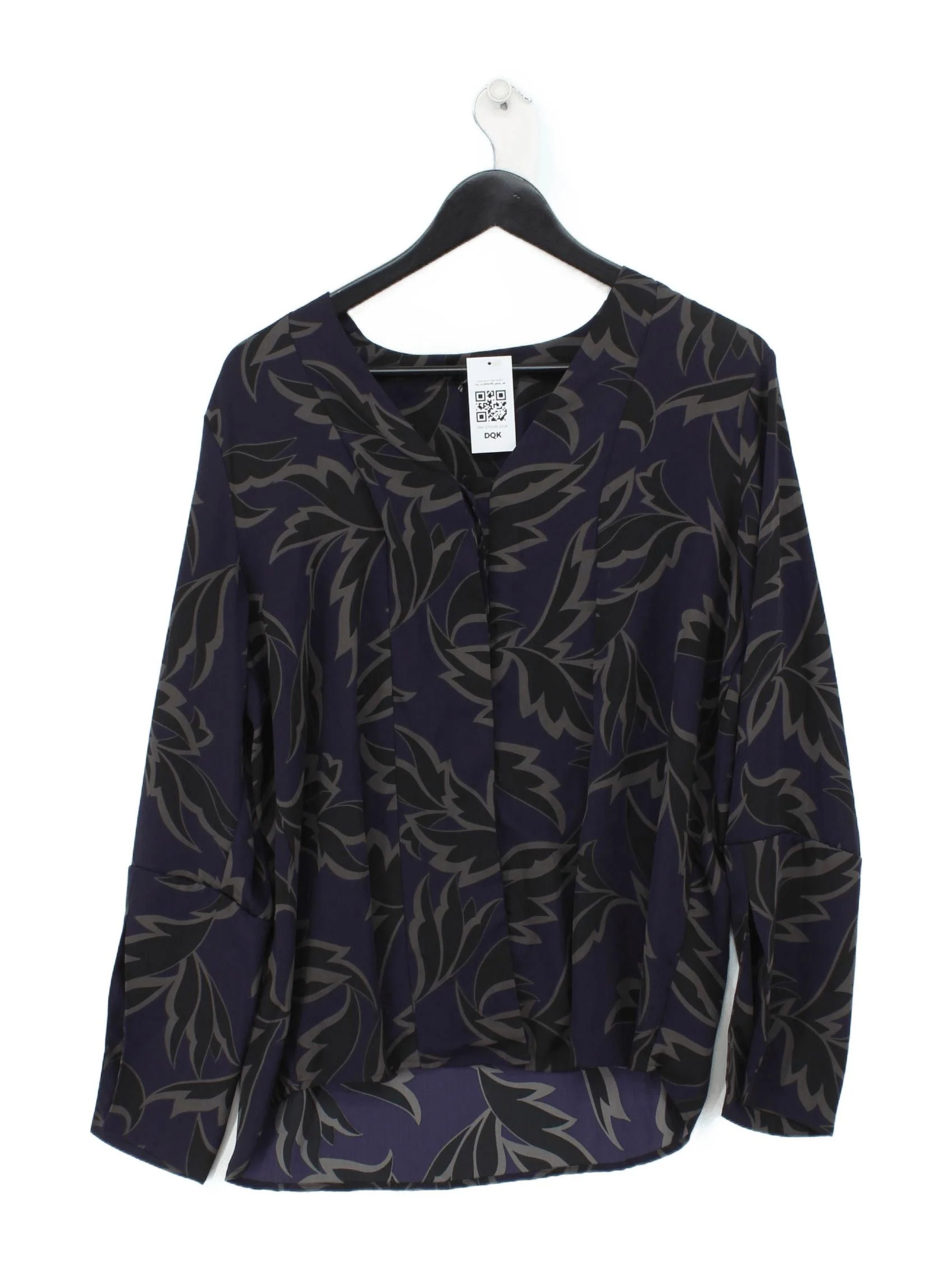 Autograph Women's Blouse M Multi Floral 100% Polyester Long Sleeve V-Neck Basic