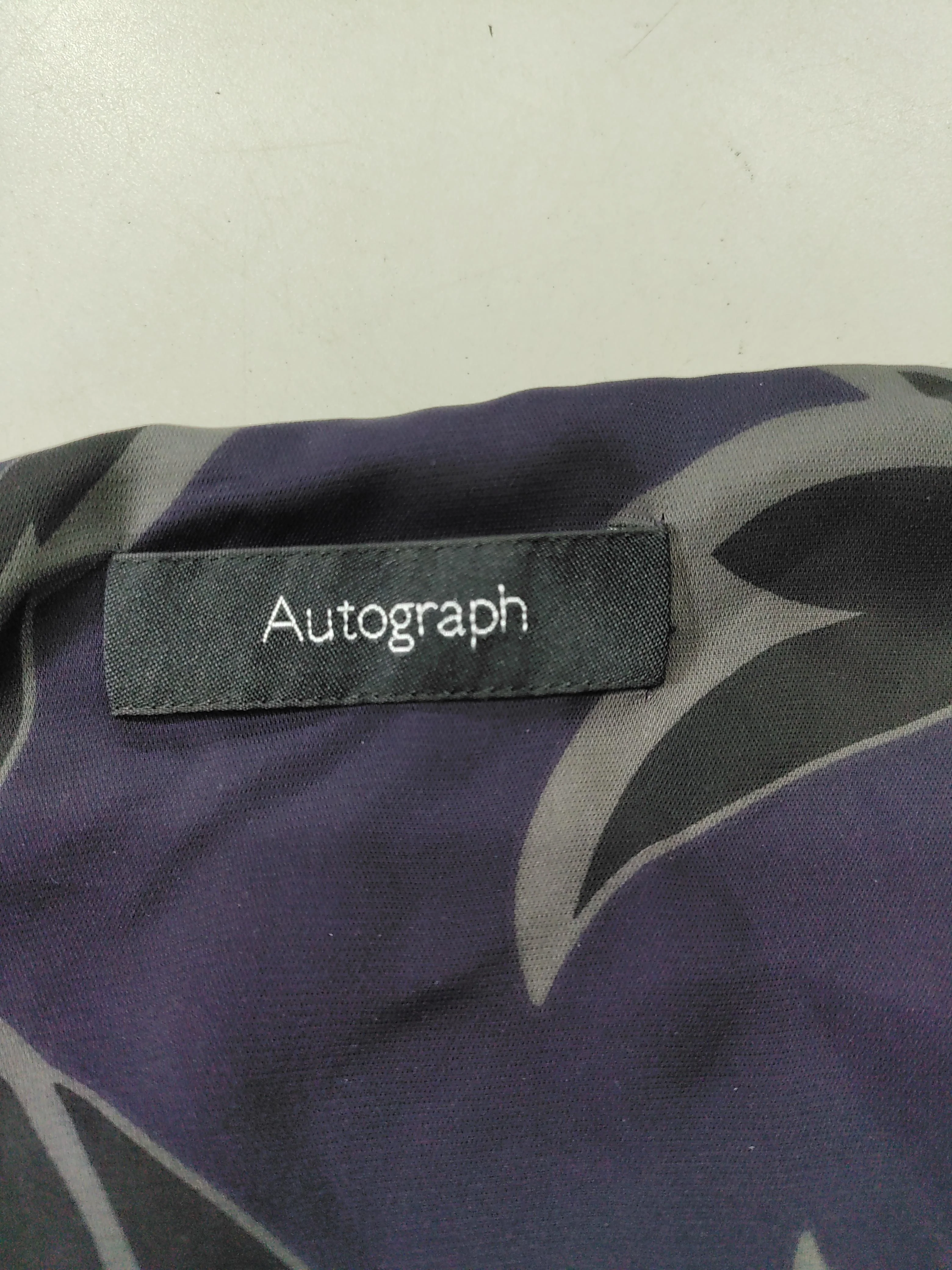 Autograph Women's Blouse M Multi Floral 100% Polyester Long Sleeve V-Neck Basic - Image 5