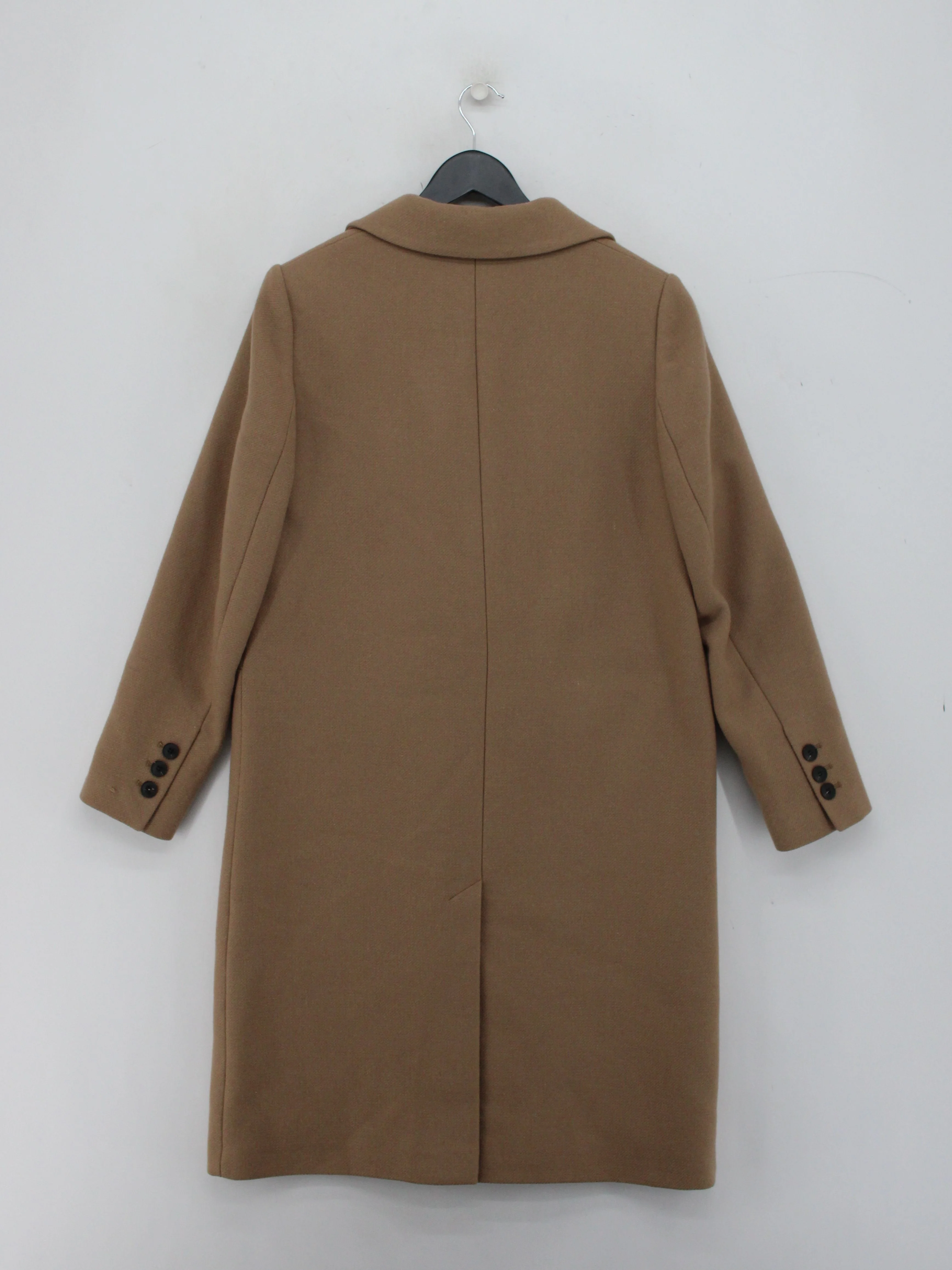 Autograph Women's Coat M Tan 100% Wool Overcoat - Image 2