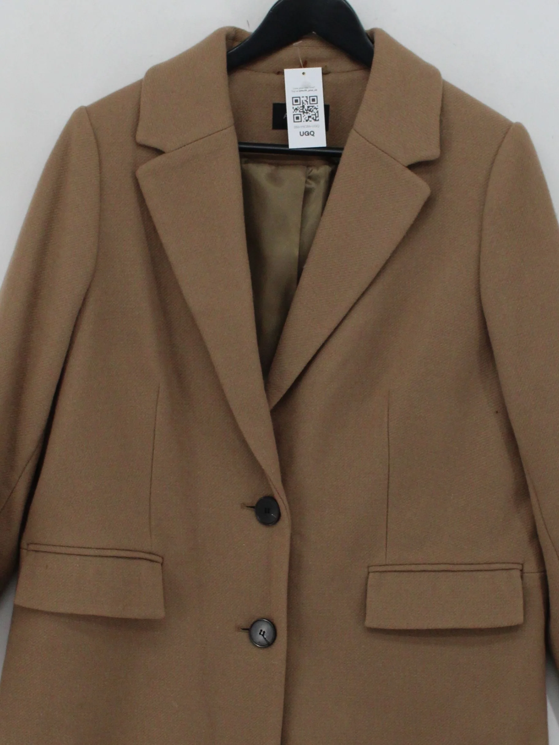 Autograph Women's Coat M Tan 100% Wool Overcoat - Image 3