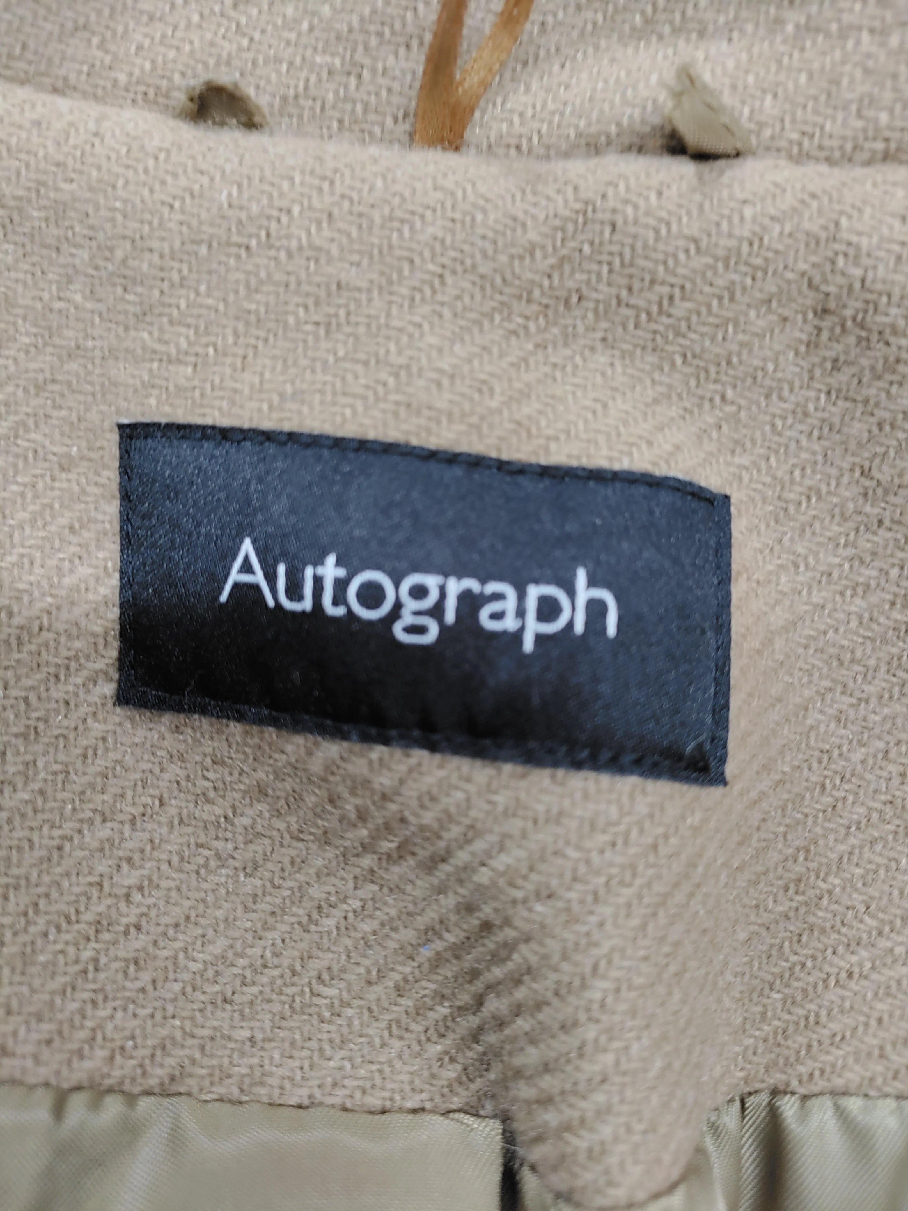 Autograph Women's Coat M Tan 100% Wool Overcoat - Image 5