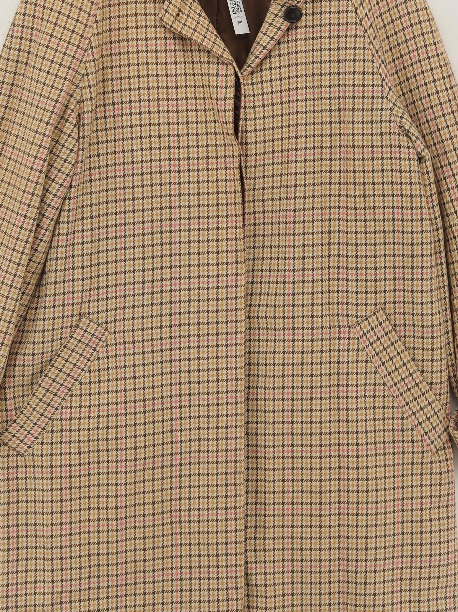 Autograph Women's Coat UK 10 Multi Checkered Cotton with Polyester Trench Coat - Image 3