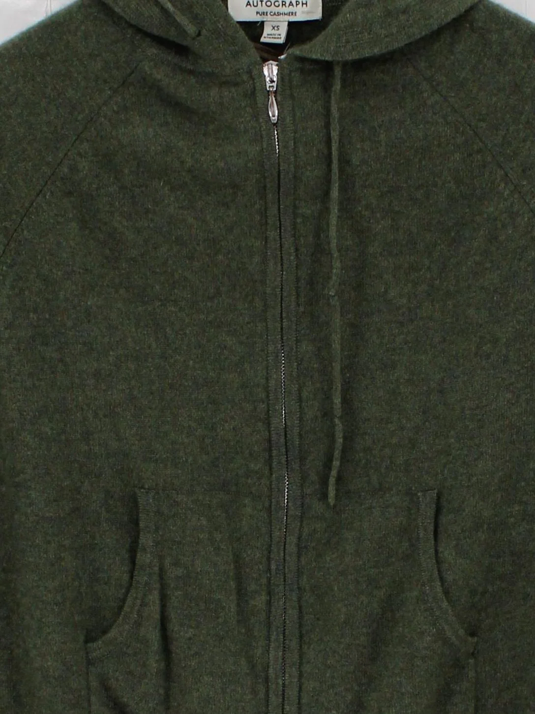 Autograph Women's Hoodie XS Green 100% Cashmere Pullover - Image 3