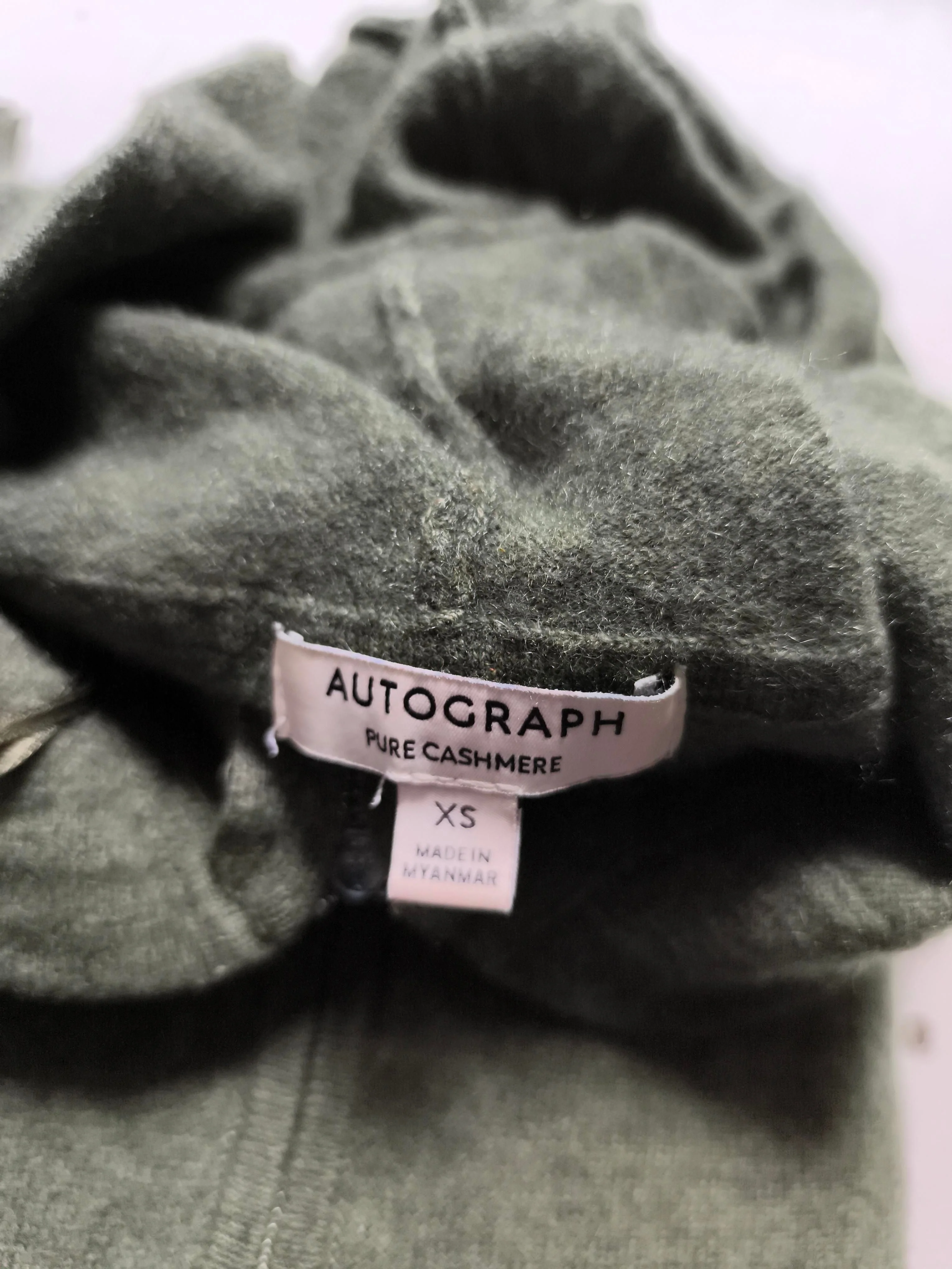 Autograph Women's Hoodie XS Green 100% Cashmere Pullover - Image 5