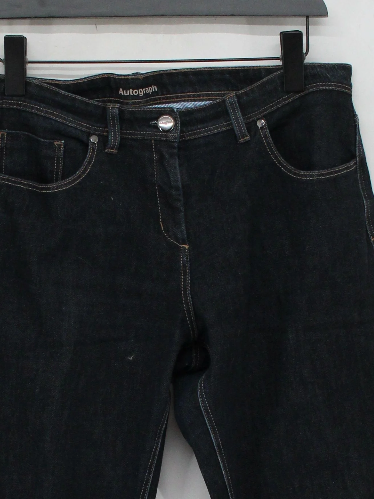 Autograph Women's Jeans UK 14 Blue Cotton with Elastane Straight - Image 3
