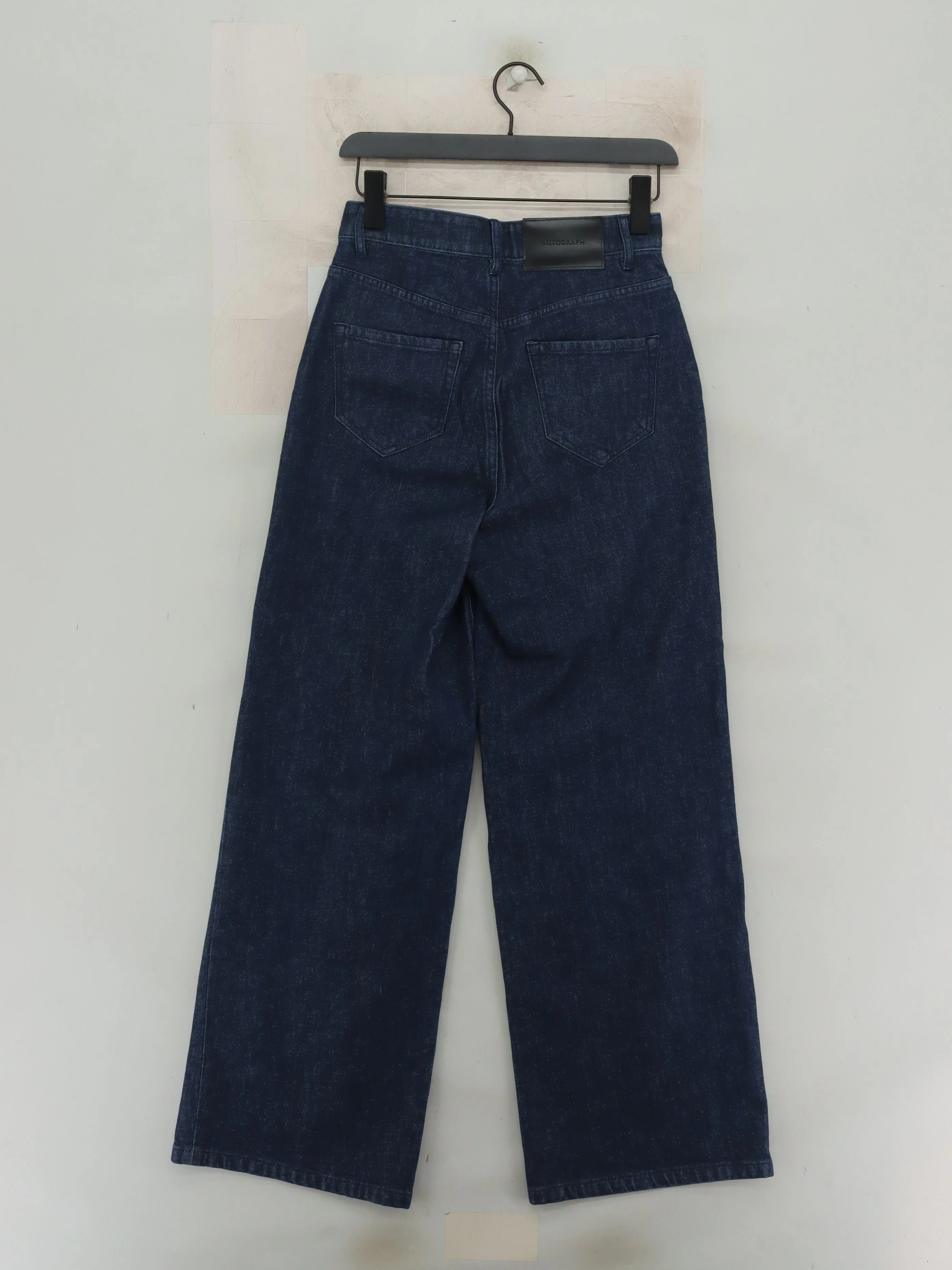 Autograph Women's Jeans UK 8 Blue Cotton with Elastane Wide-Leg - Image 2