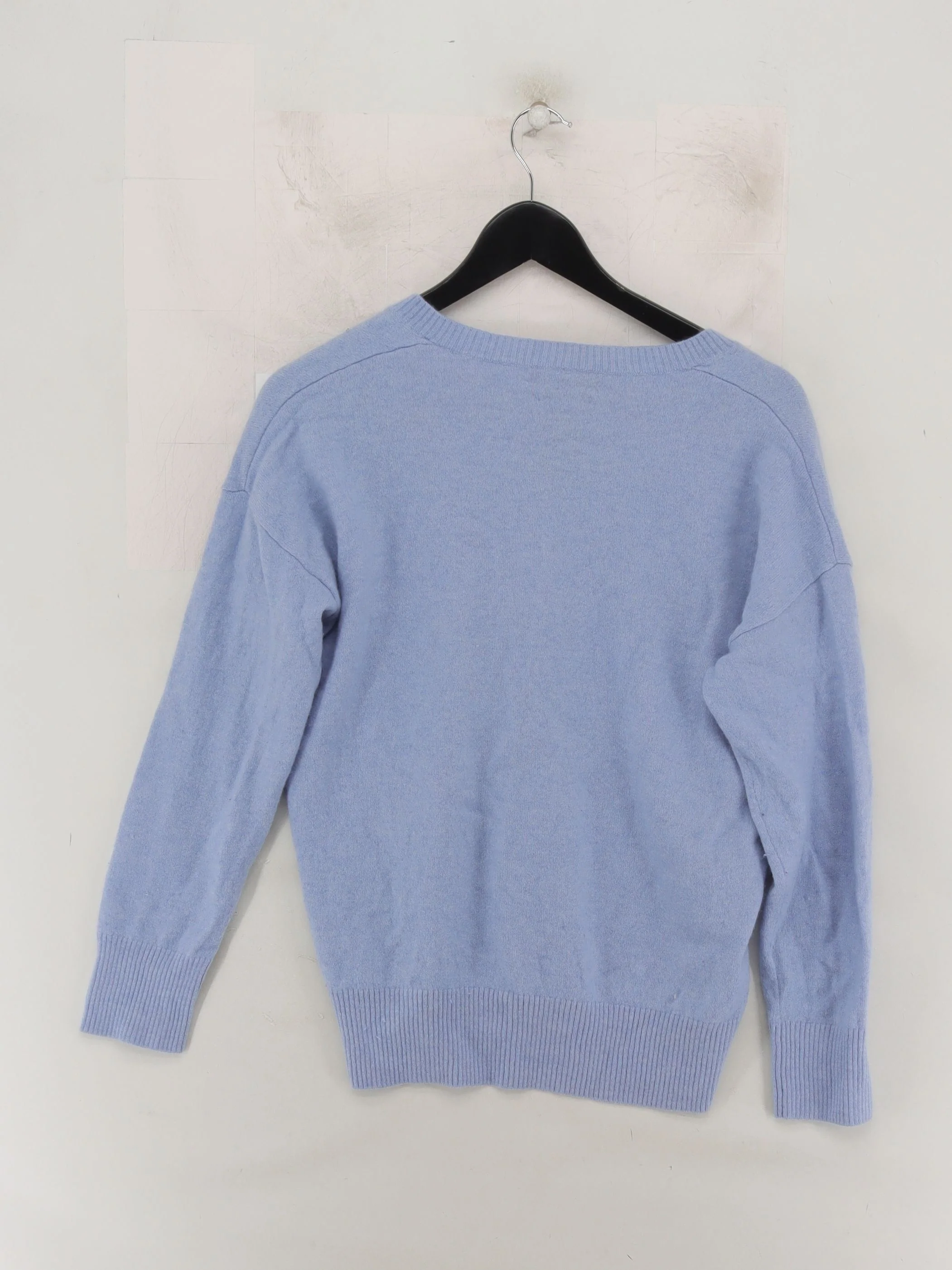 Autograph Women's Jumper M Blue 100% Cashmere V-Neck Pullover - Image 2