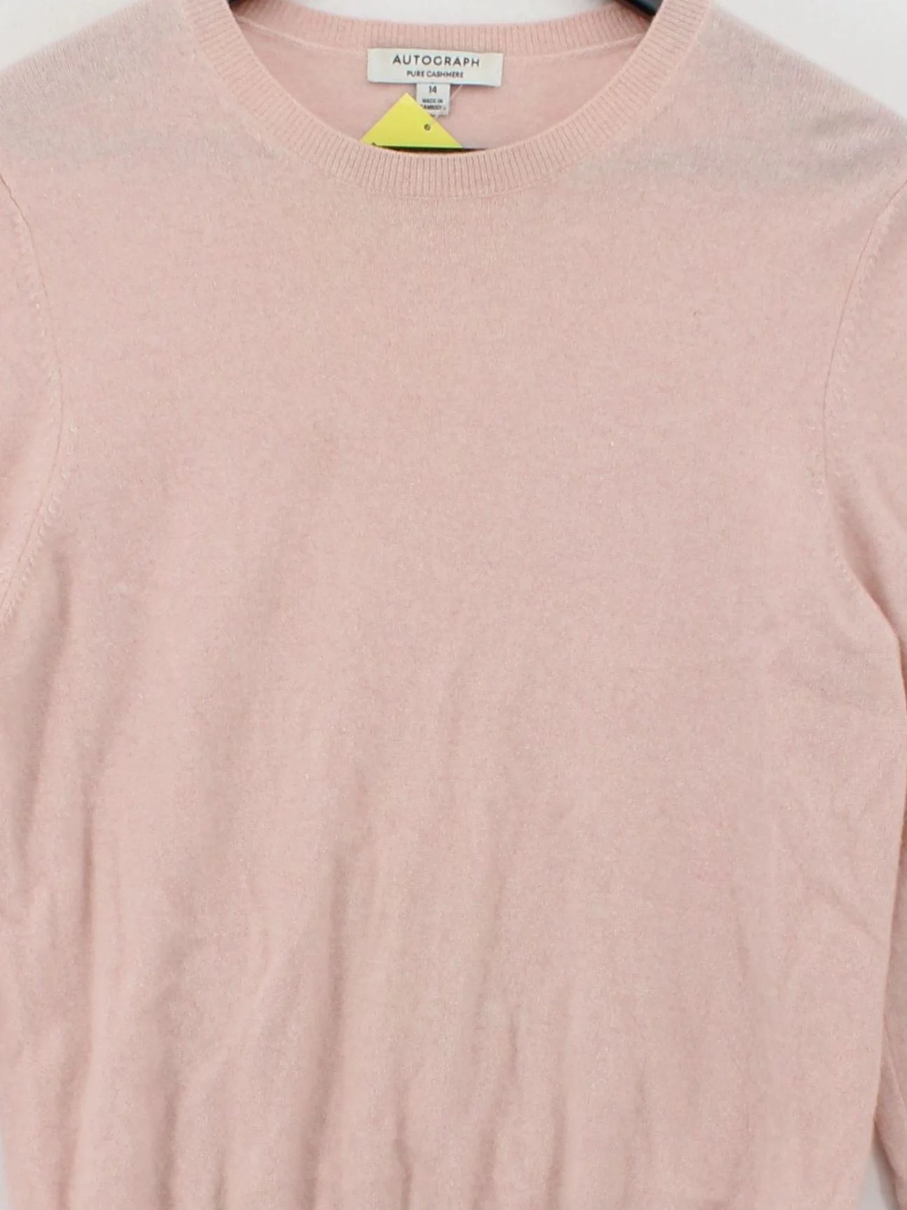 Autograph Women's Jumper M Pink 100% Cashmere Round Neck Pullover - Image 3