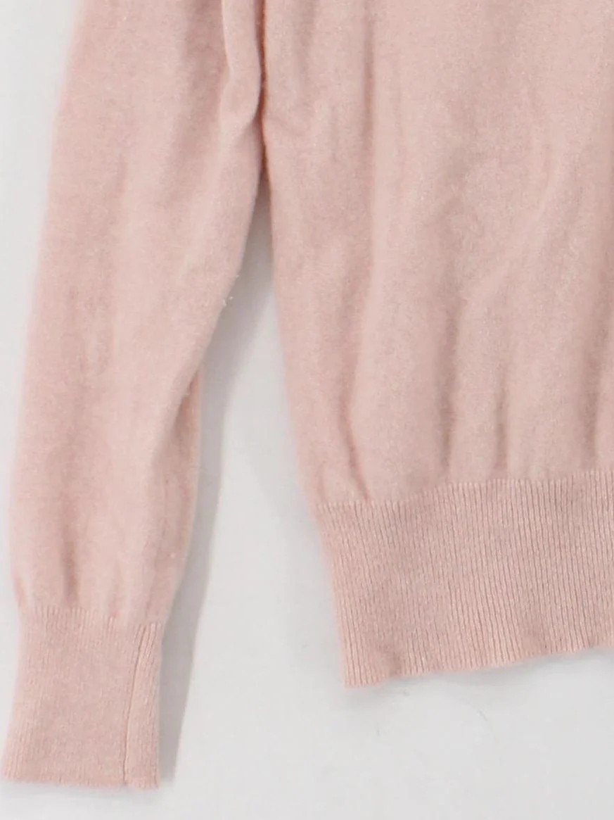 Autograph Women's Jumper M Pink 100% Cashmere Round Neck Pullover - Image 4