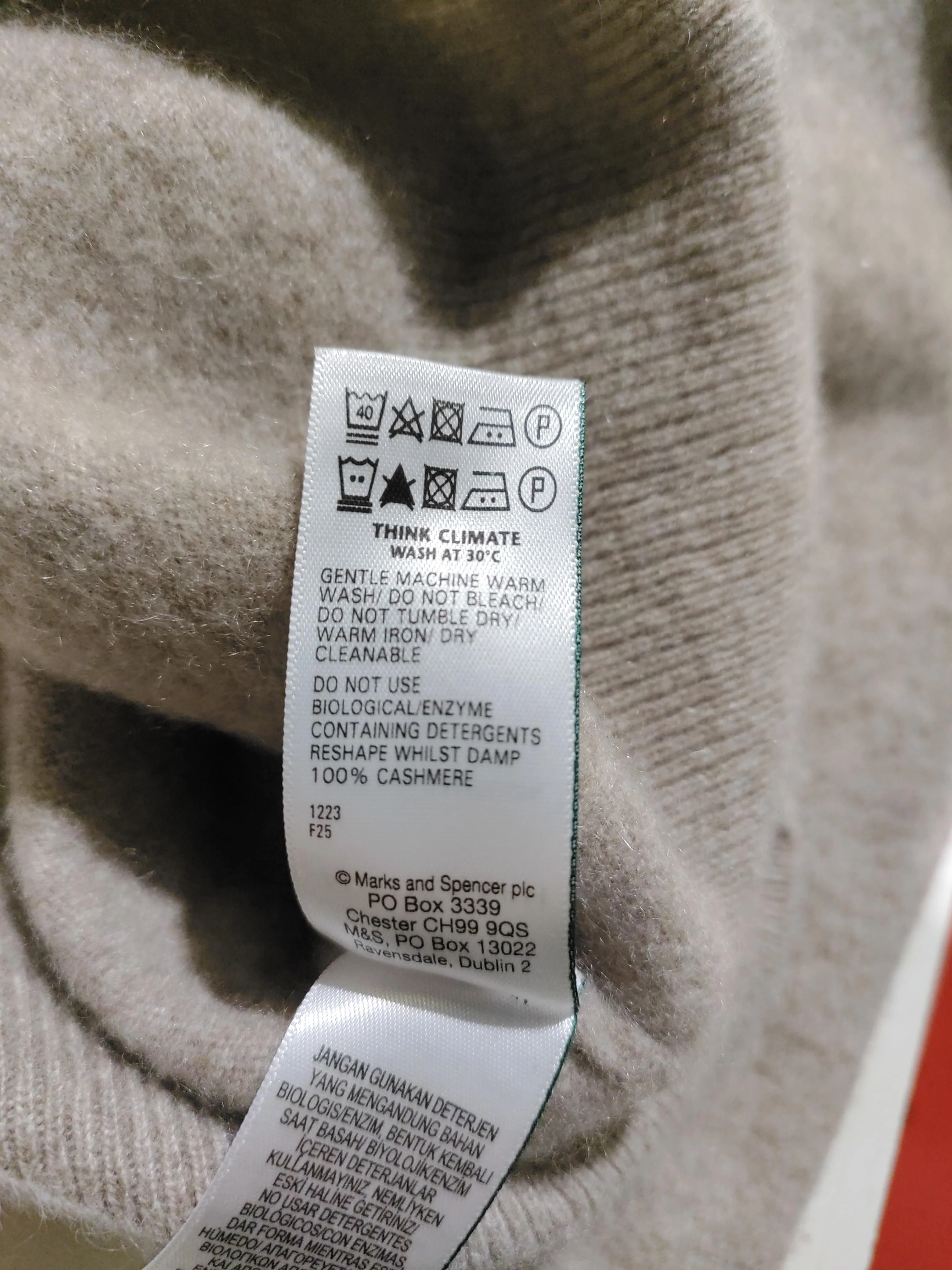 Autograph Women's Jumper M Tan 100% Cashmere Crew Neck Pullover - Image 7