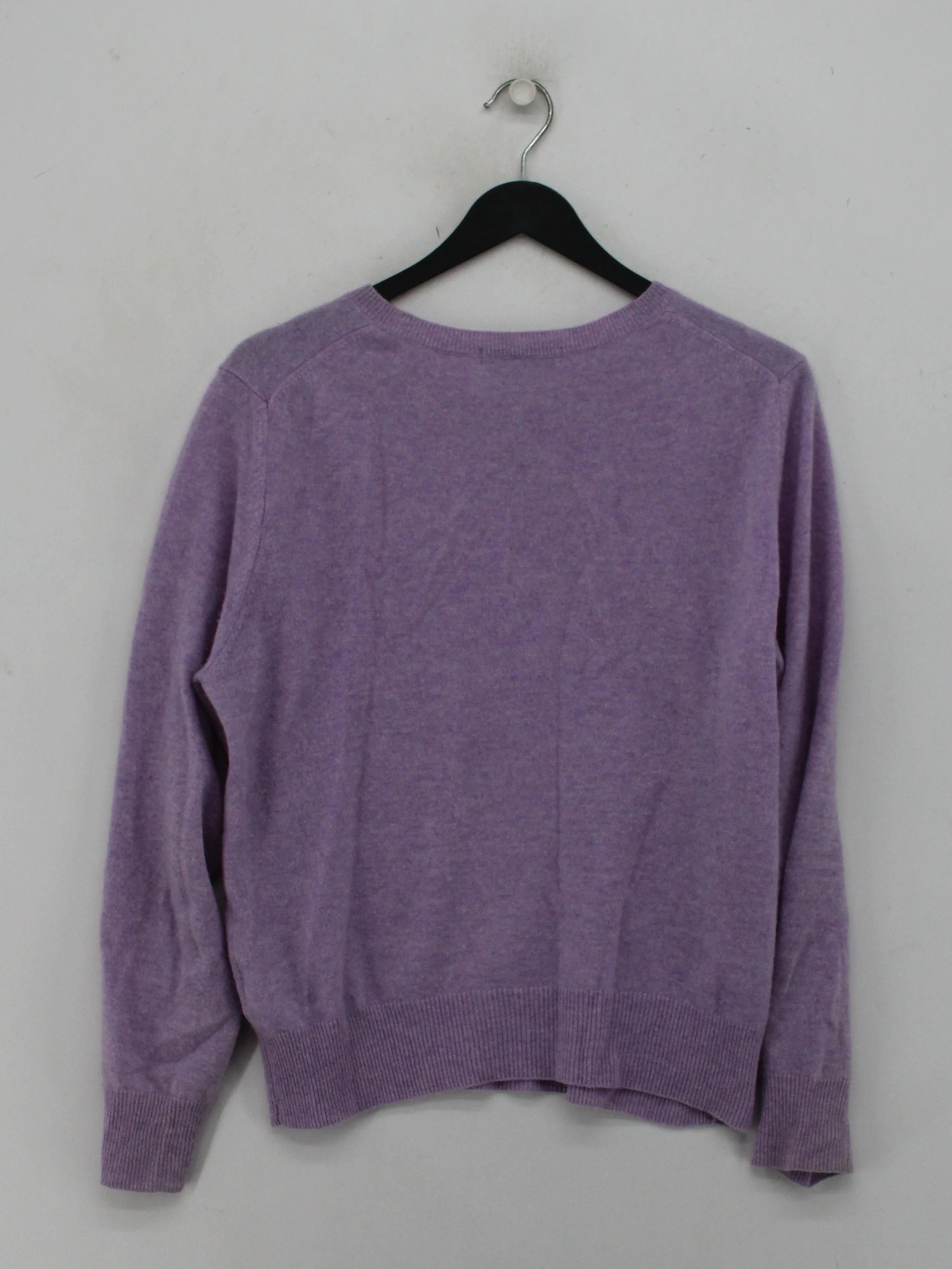Autograph Women's Jumper UK 12 Purple 100% Cashmere Round Neck Pullover - Image 2