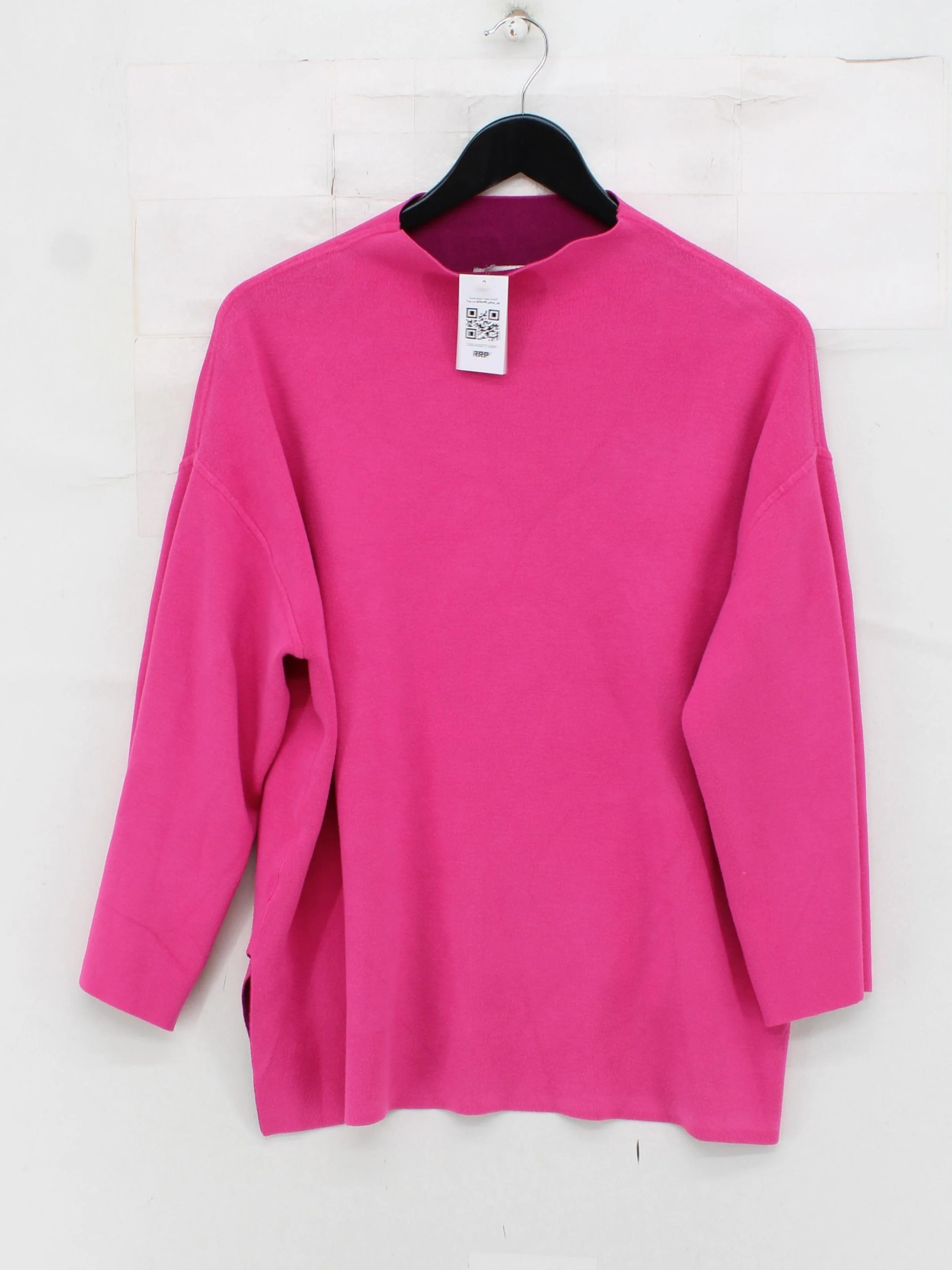 Autograph Women's Jumper UK 16 Pink Viscose with Polyester Mock Neck Pullover - Image 2