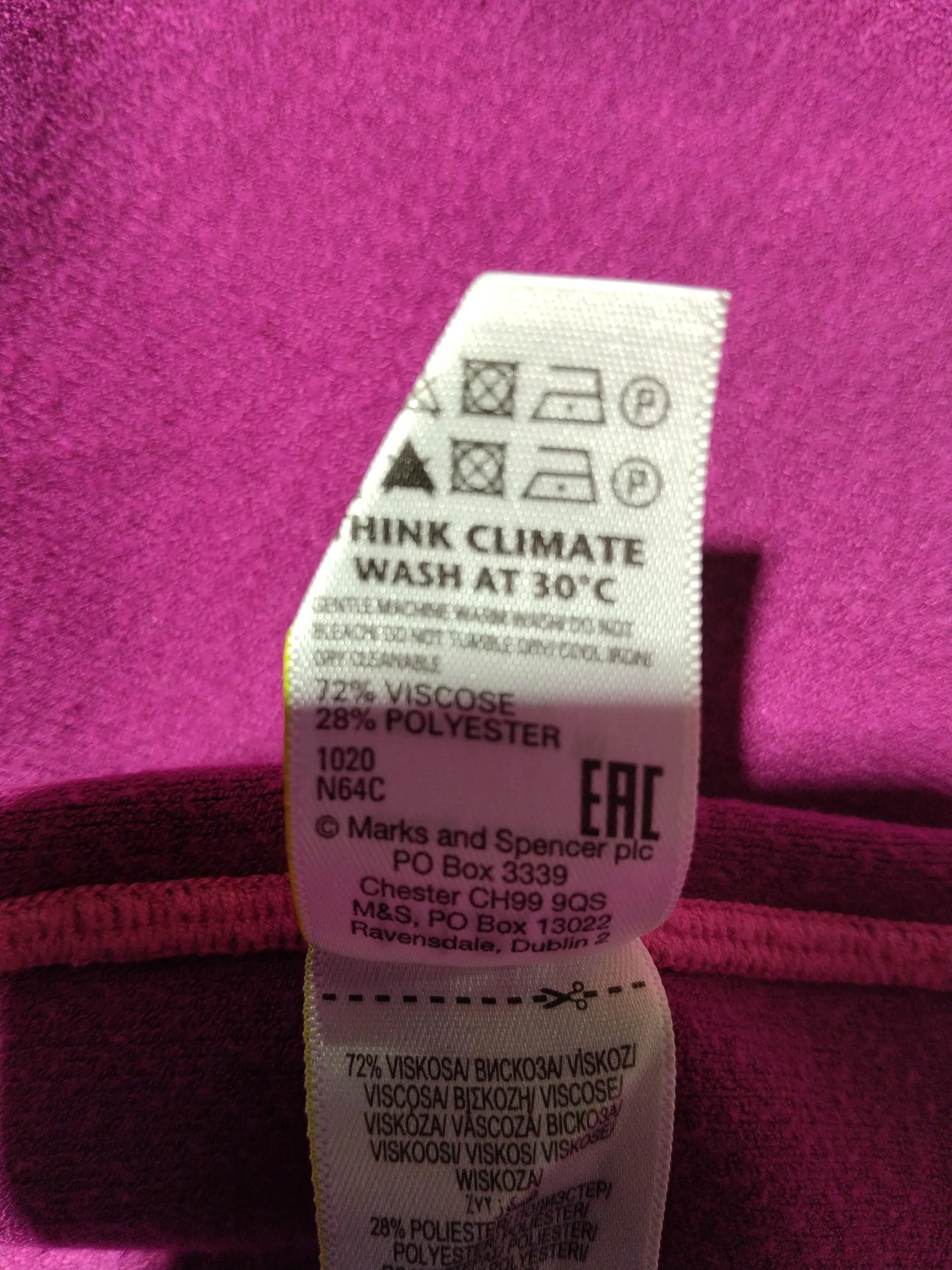 Autograph Women's Jumper UK 16 Pink Viscose with Polyester Mock Neck Pullover - Image 6