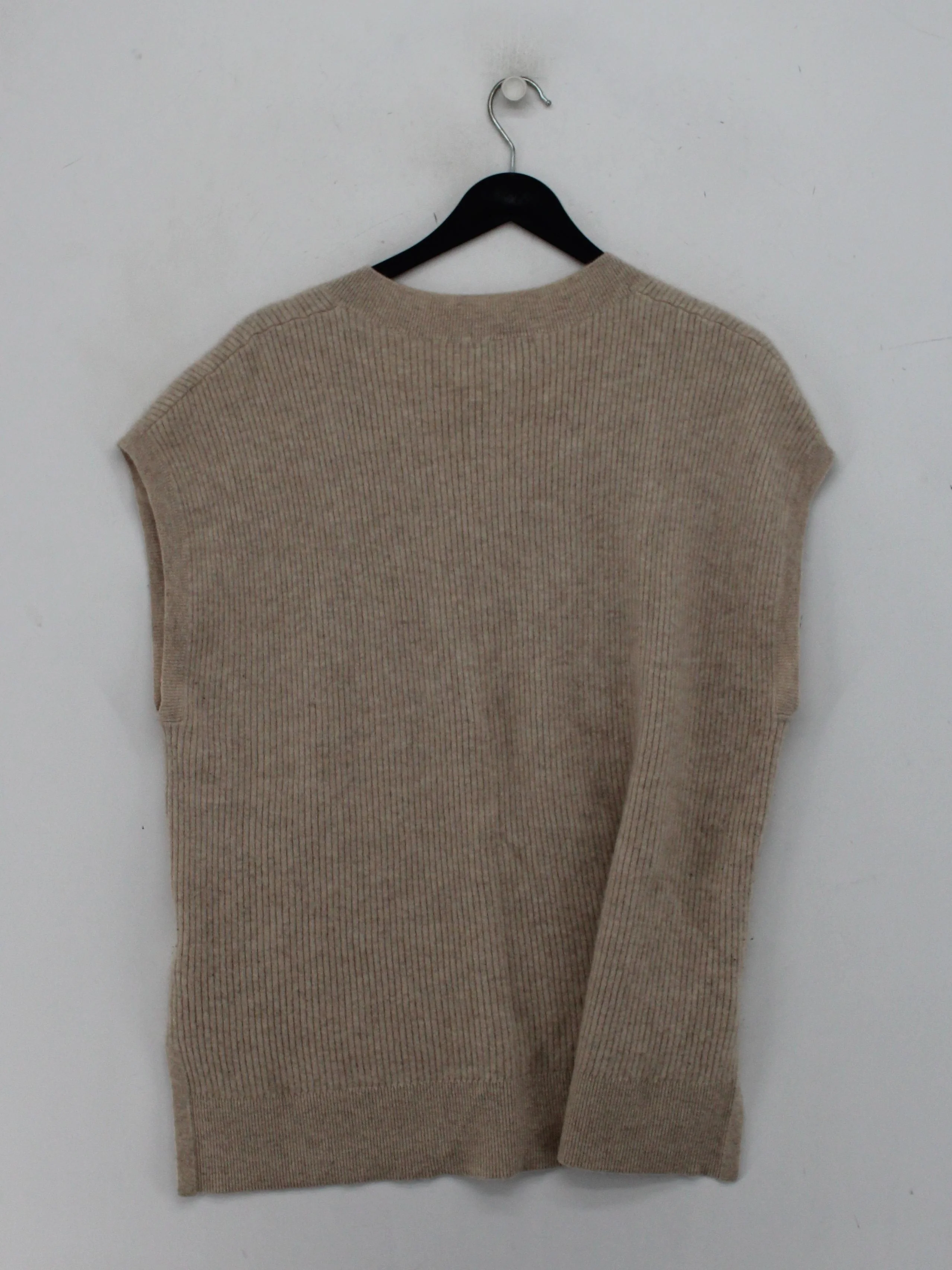 Autograph Women's Jumper XL Tan 100% Cashmere V-Neck Vest - Image 2
