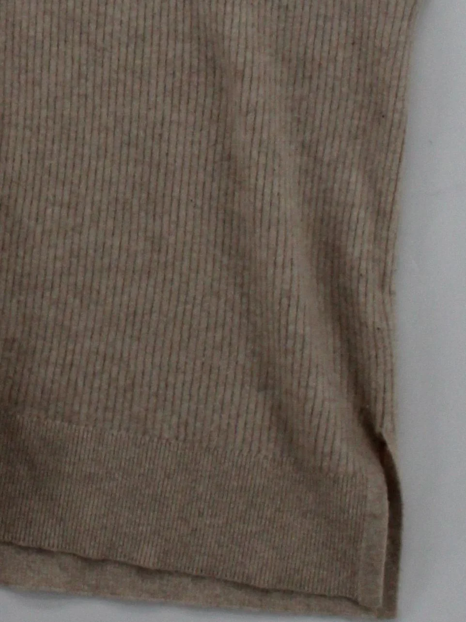 Autograph Women's Jumper XL Tan 100% Cashmere V-Neck Vest - Image 4