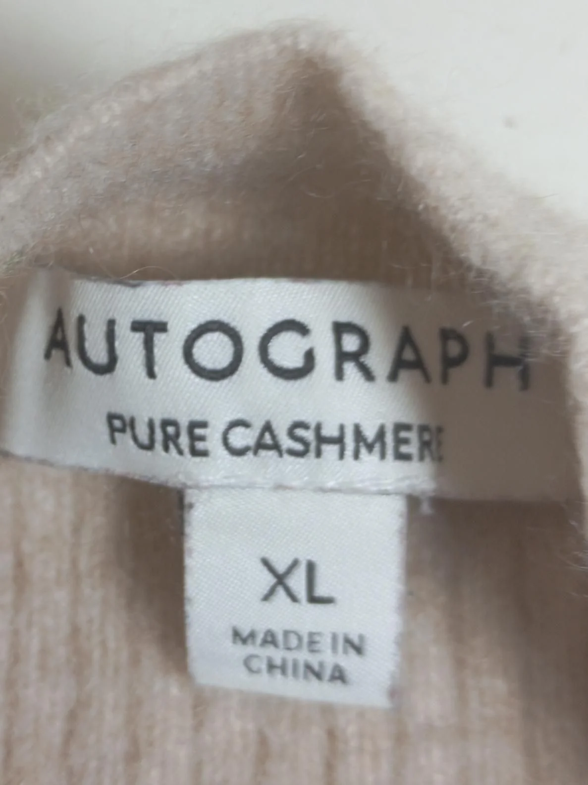 Autograph Women's Jumper XL Tan 100% Cashmere V-Neck Vest - Image 6