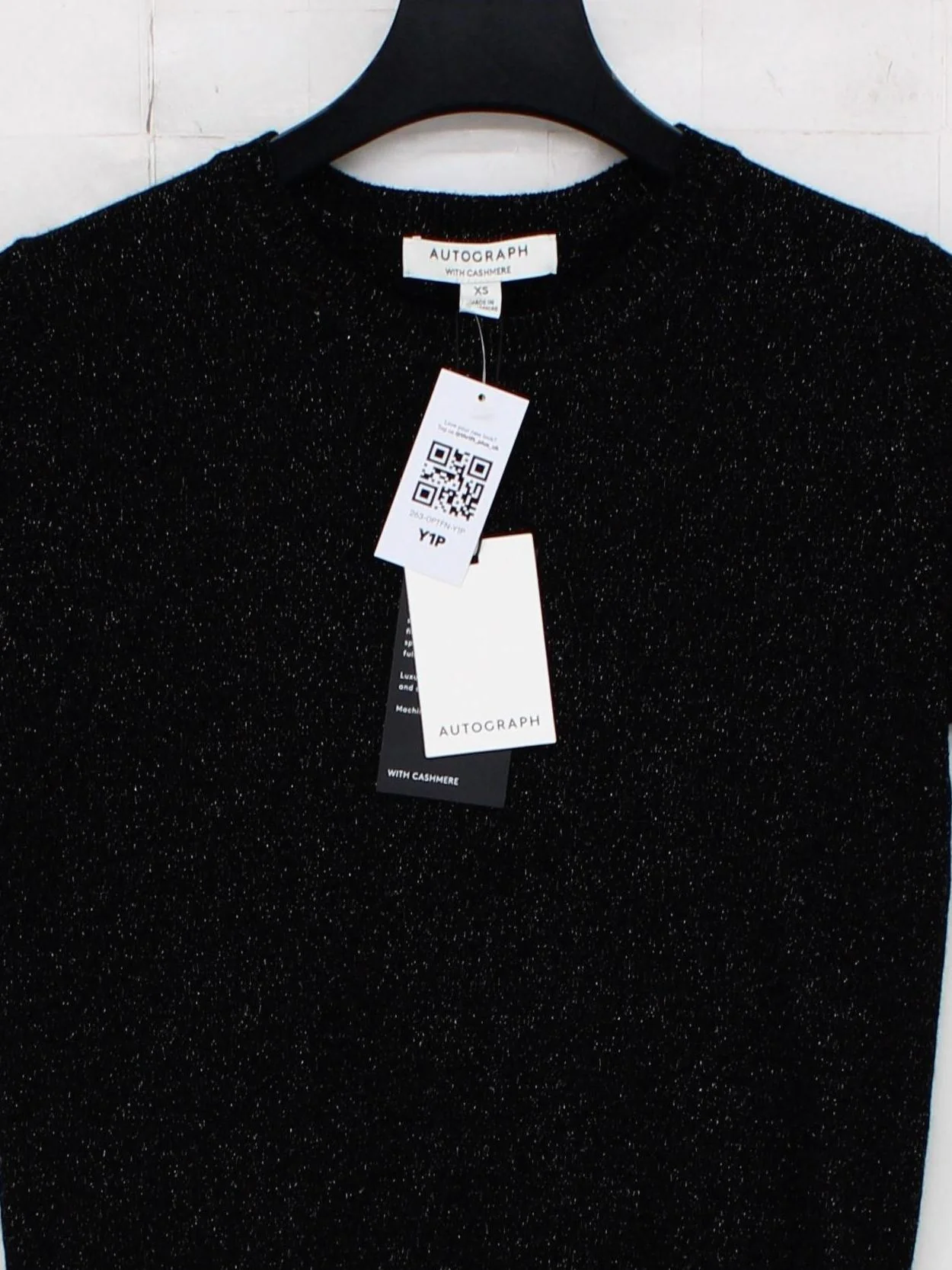 Autograph Women's Jumper XS Black Wool with Cashmere, Polyamide, Other Pullover - Image 3