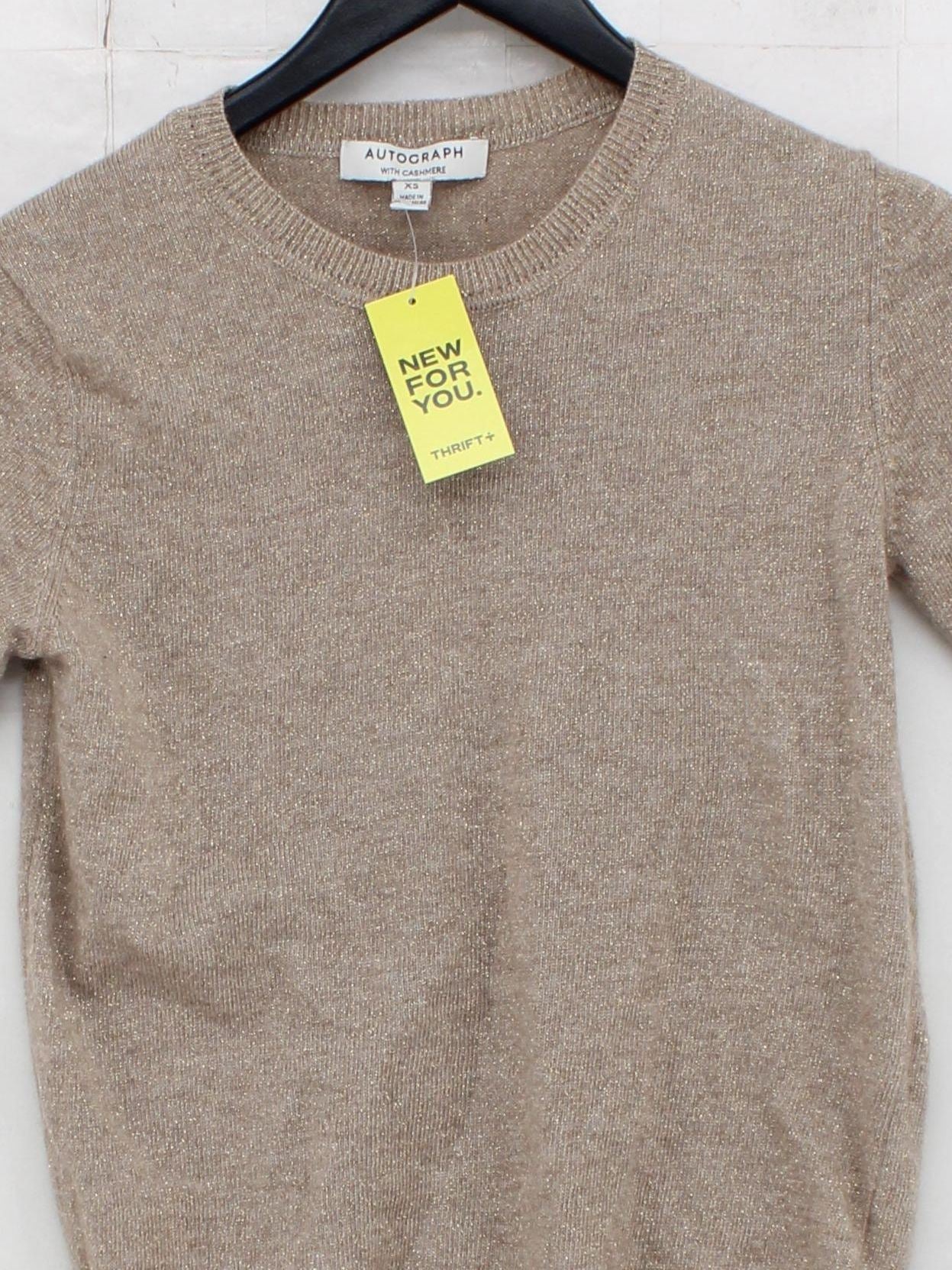 Autograph Women's Jumper XS Tan Wool - Image 3