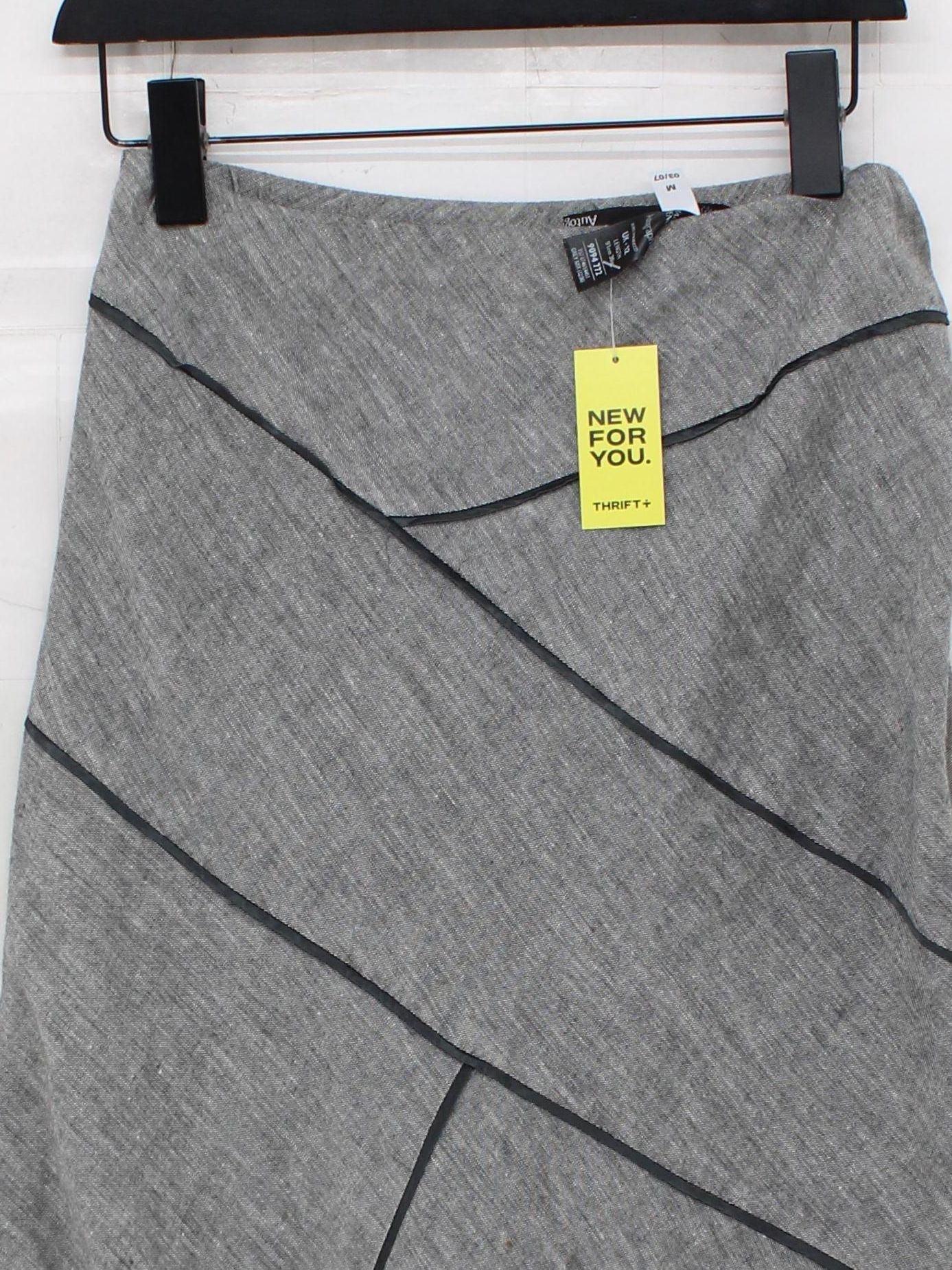 Autograph Women's Midi Skirt UK 12 Grey Linen - Image 3