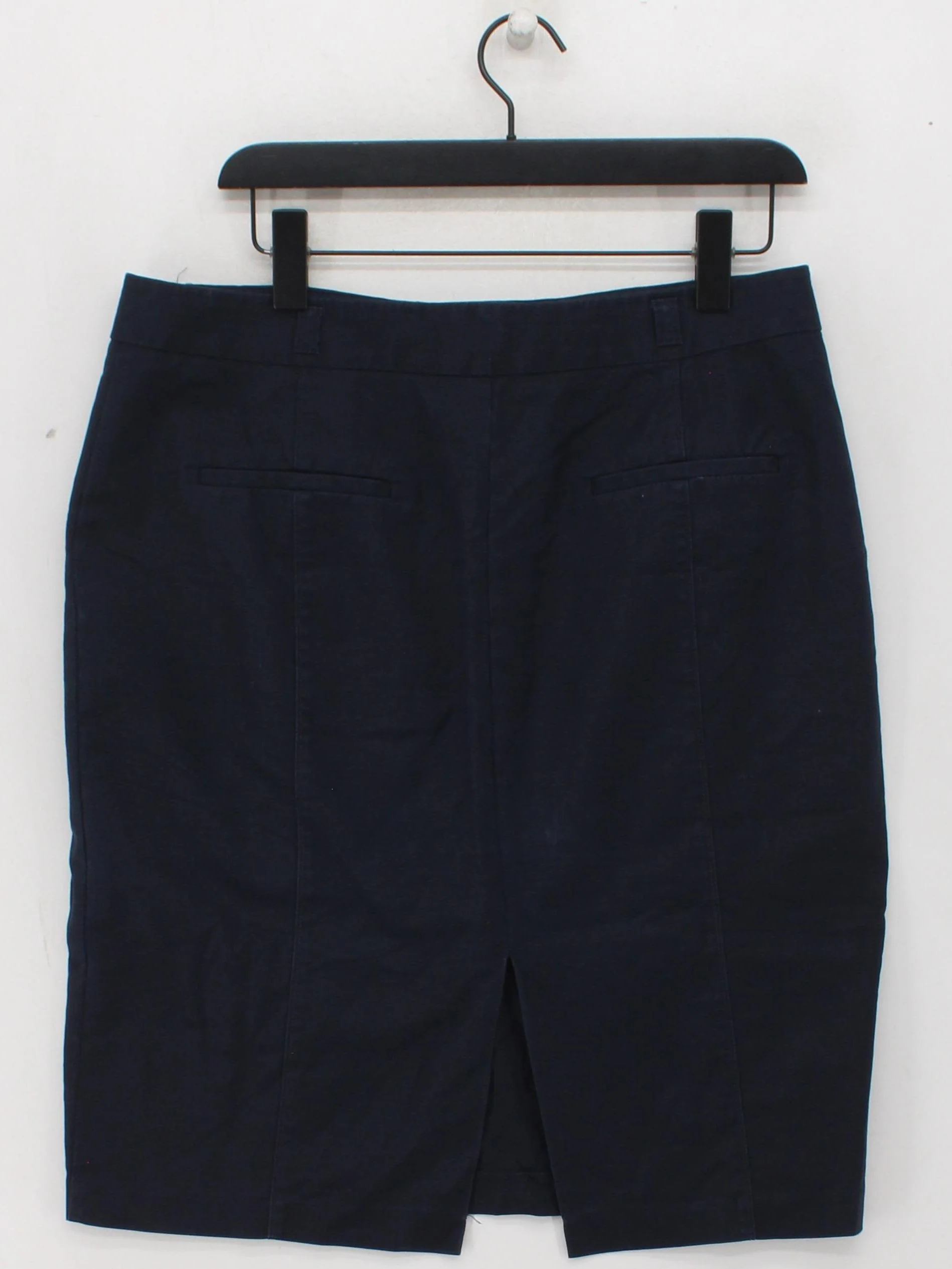 Autograph Women's Midi Skirt UK 14 Blue Cotton with Elastane Straight & Pencil - Image 2