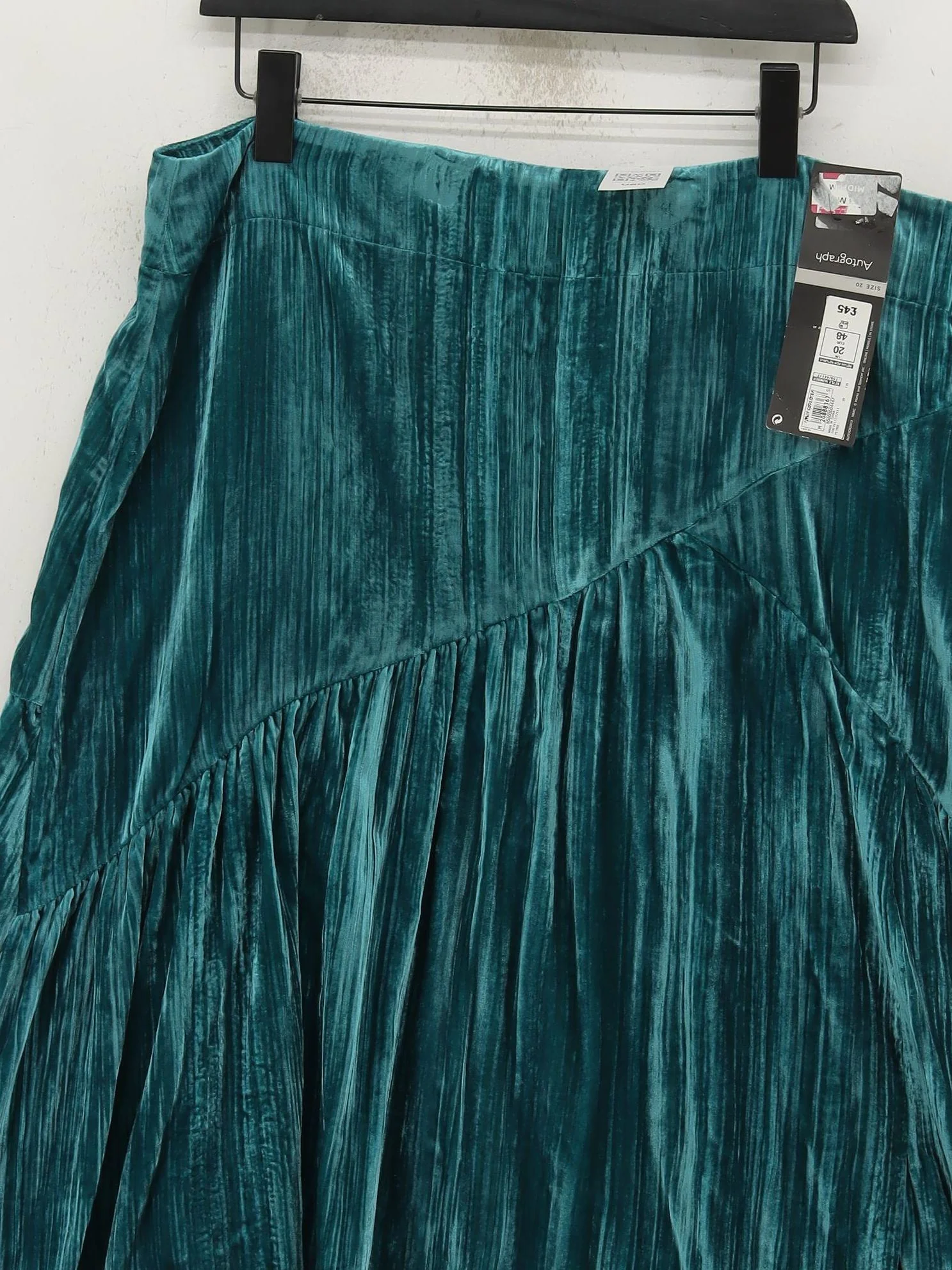 Autograph Women's Midi Skirt UK 20 Blue Viscose with Polyamide Midi A-Line - Image 3