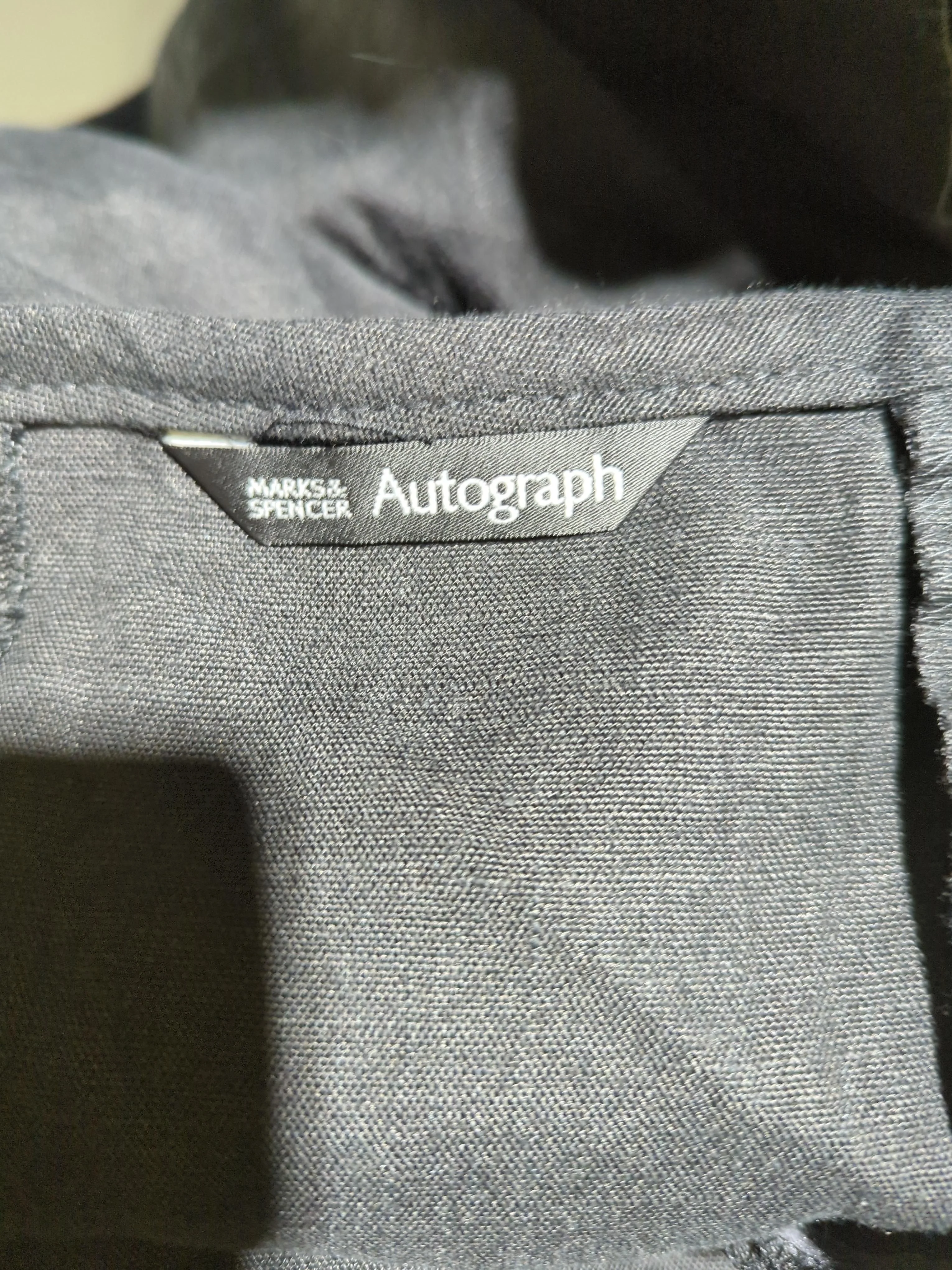 Autograph Women's Mini Skirt UK 18 Black Linen with Polyester, Elastane Mini - Image 5