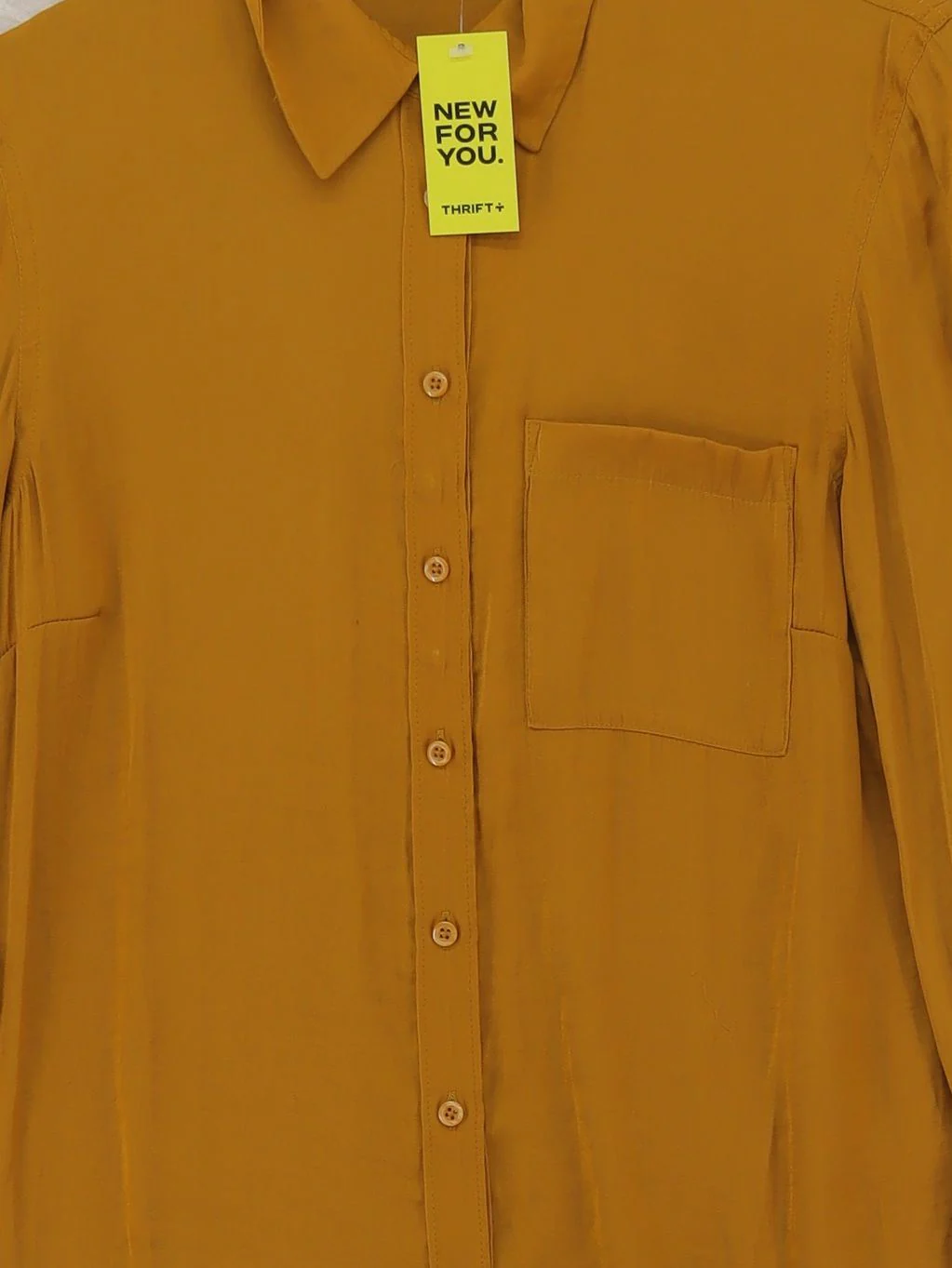Autograph Women's Shirt UK 10 Yellow 100% Polyester Long Sleeve Collared Basic - Image 3