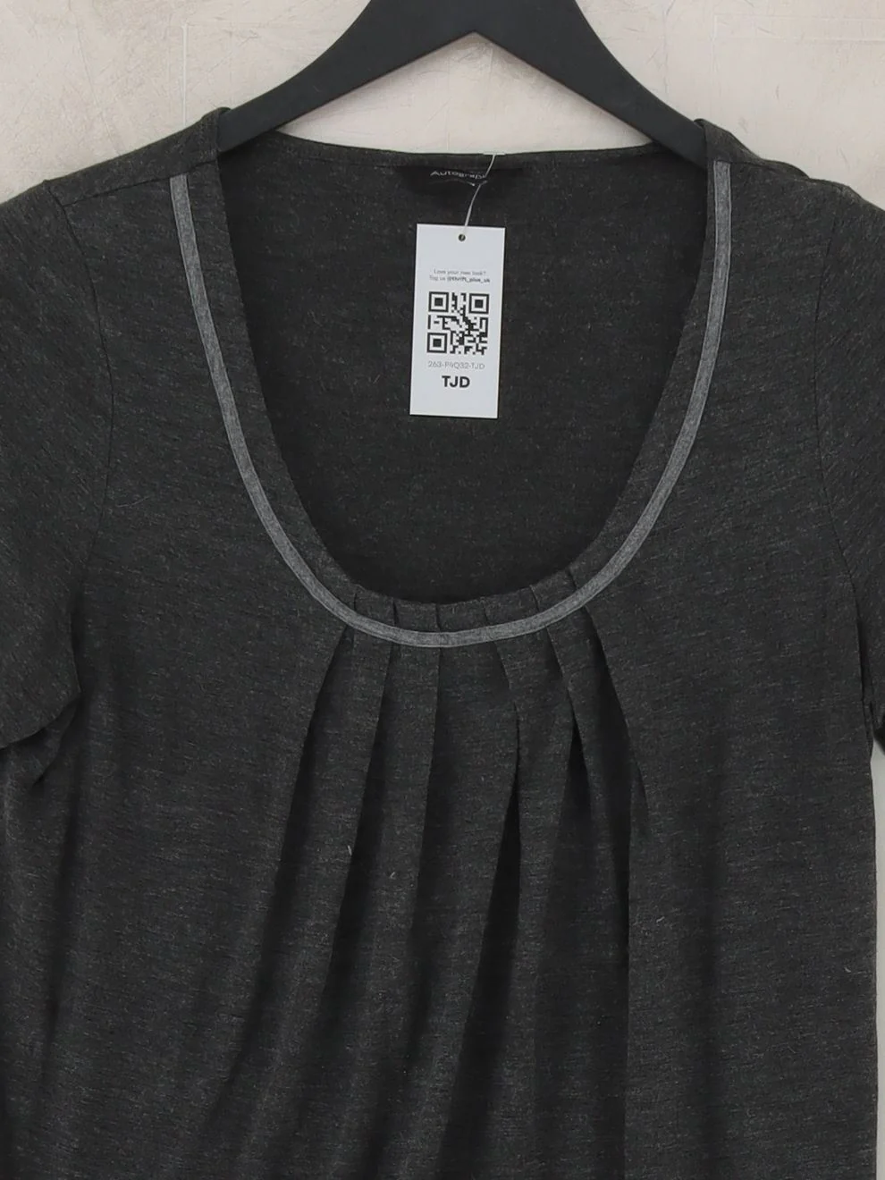 Autograph Women's T-Shirt S Grey Polyester with Viscose, Elastane Basic - Image 3