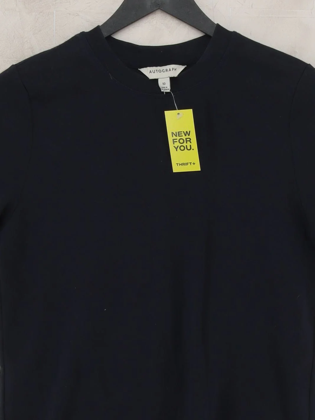 Autograph Women's T-Shirt UK 10 Blue Cotton with Elastane Basic - Image 3
