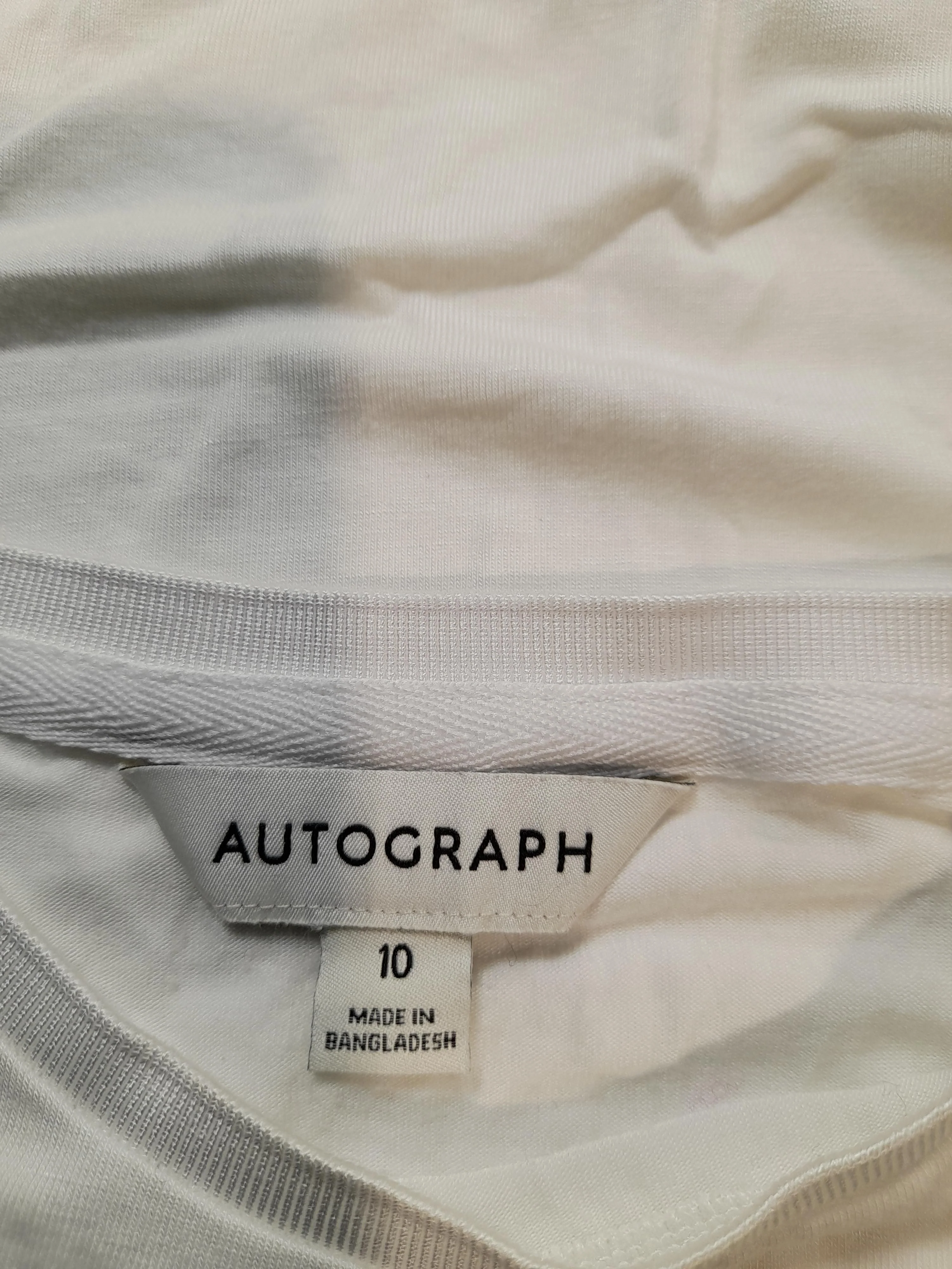 Autograph Women's T-Shirt UK 10 White Viscose with Elastane Basic - Image 5