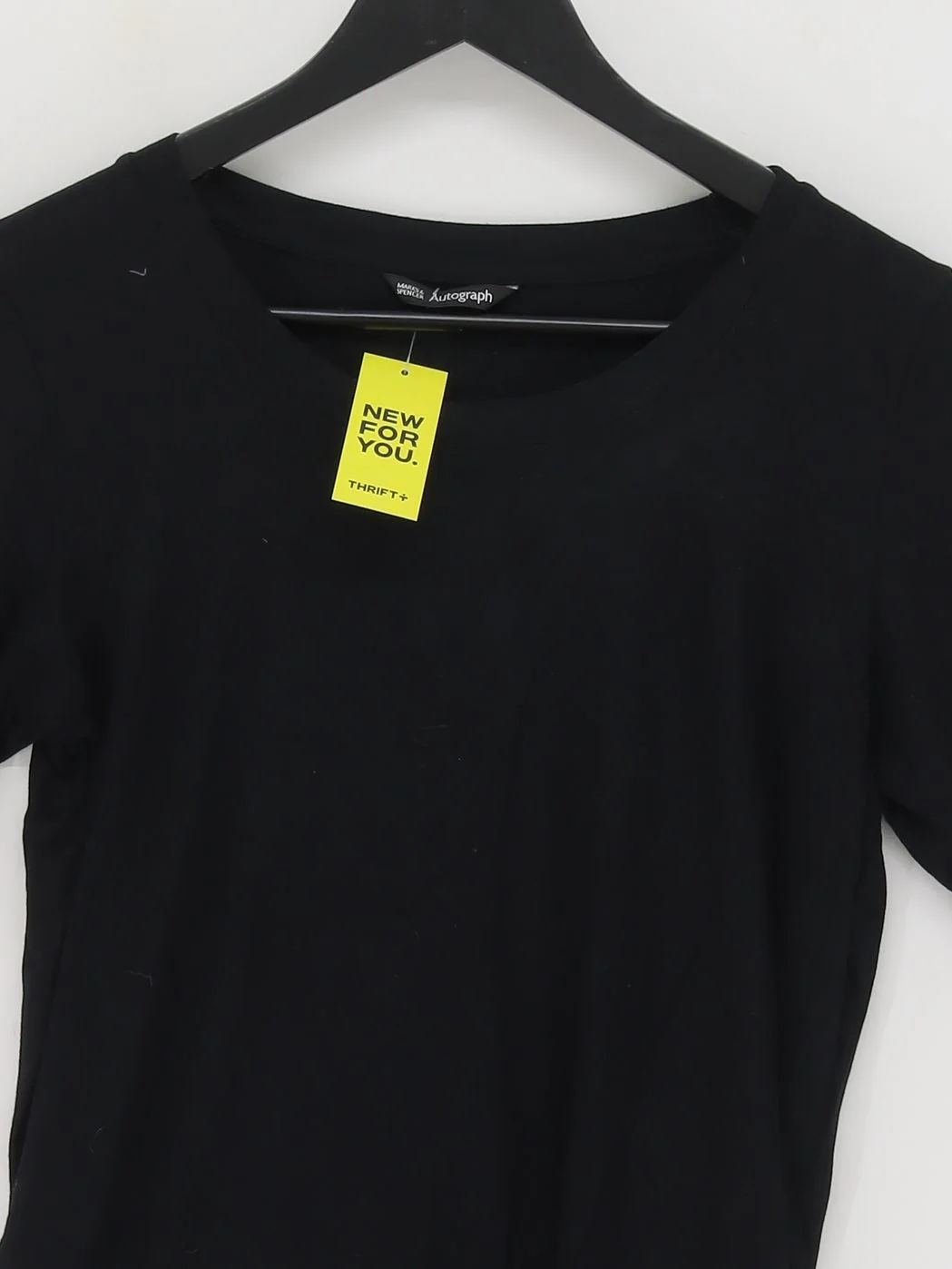 Autograph Women's T-Shirt UK 16 Black Viscose with Elastane Basic - Image 3