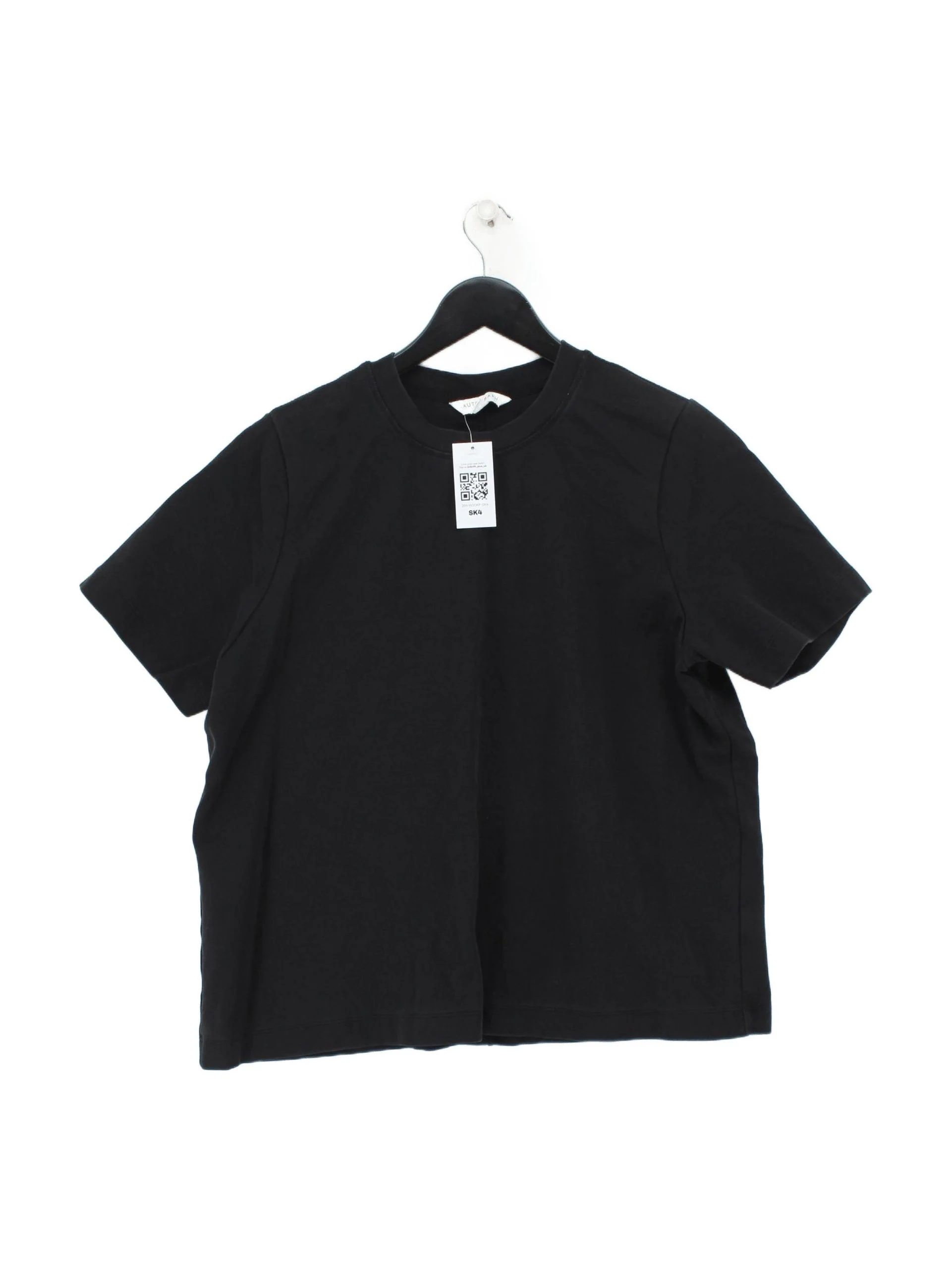 Autograph Women's T-Shirt UK 20 Black Cotton with Elastane Basic