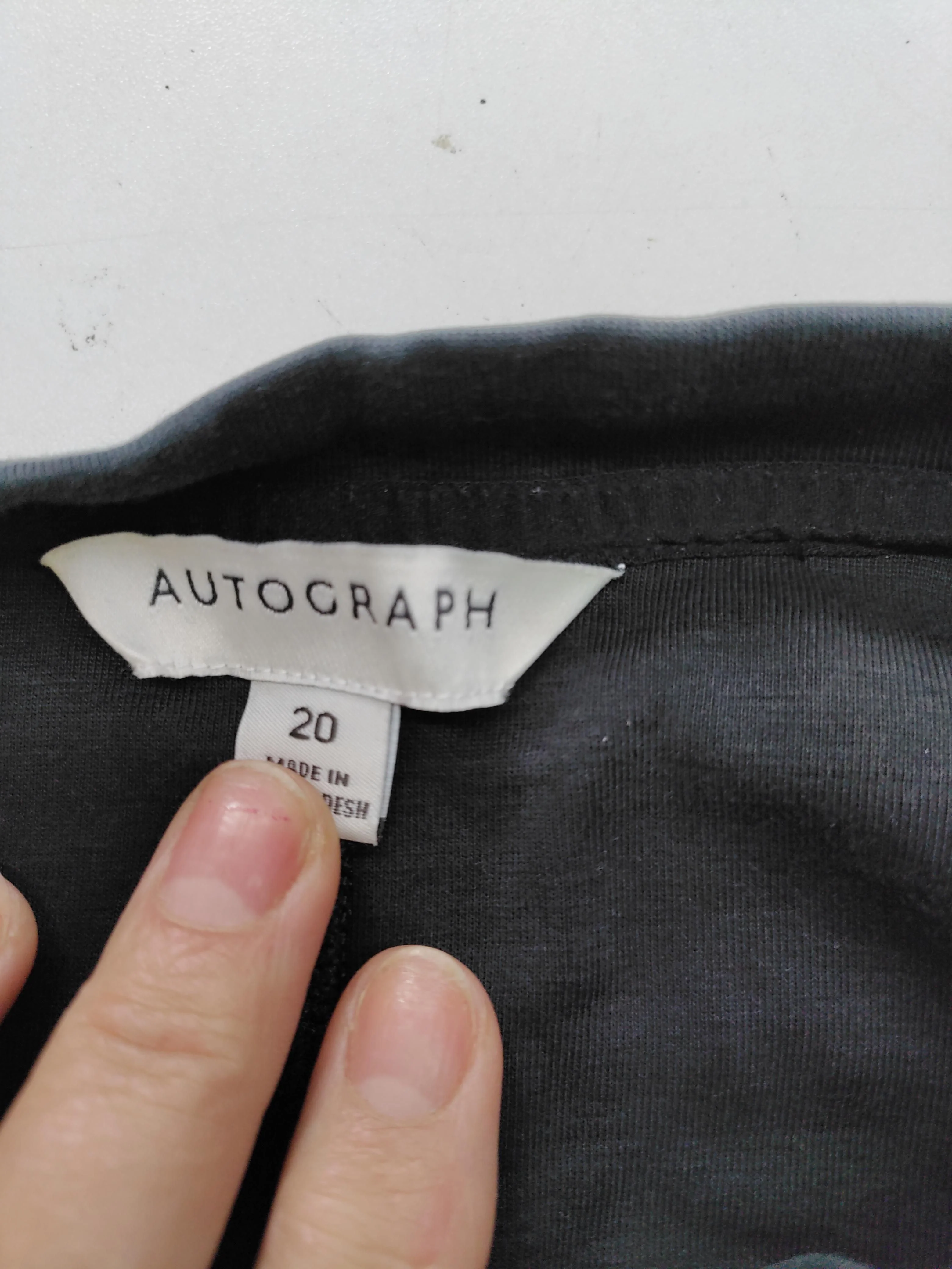 Autograph Women's T-Shirt UK 20 Black Cotton with Elastane Basic - Image 5